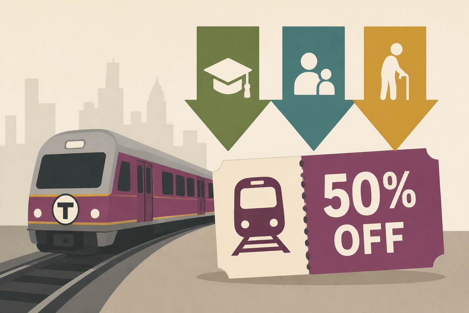 The MBTA is rolling out 3 new fare discounts - and extending half-off commuter rail passes - this fall