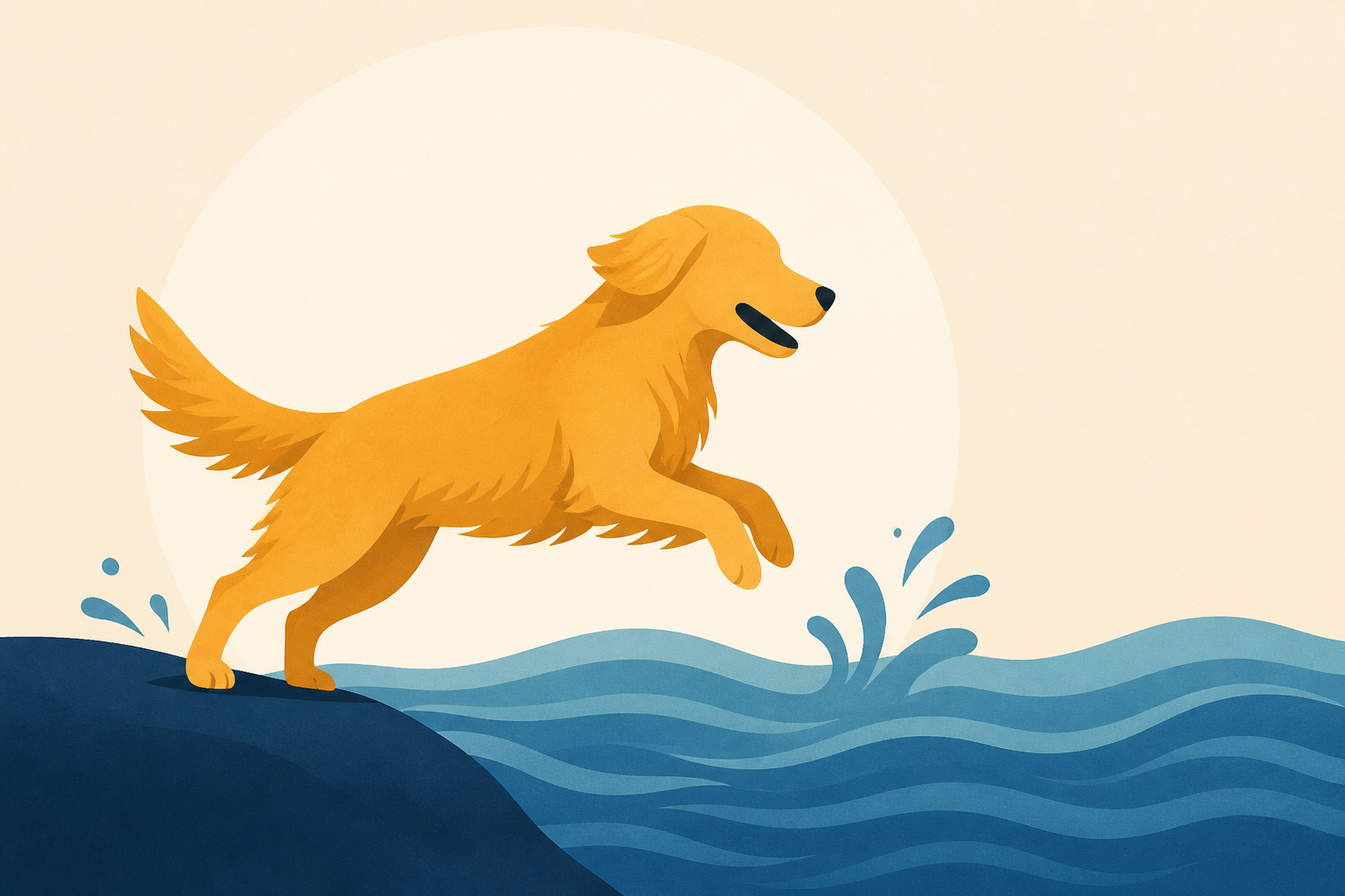 Golden Retriever Keeps Doing the Same Thing Every Time She Sees Water