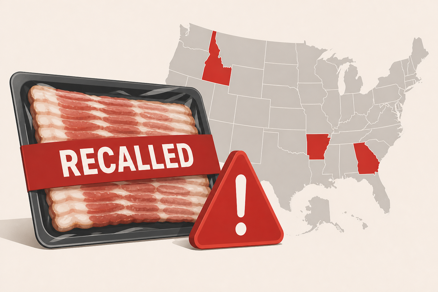 Bacon sold in three states recalled under highest USDA warning