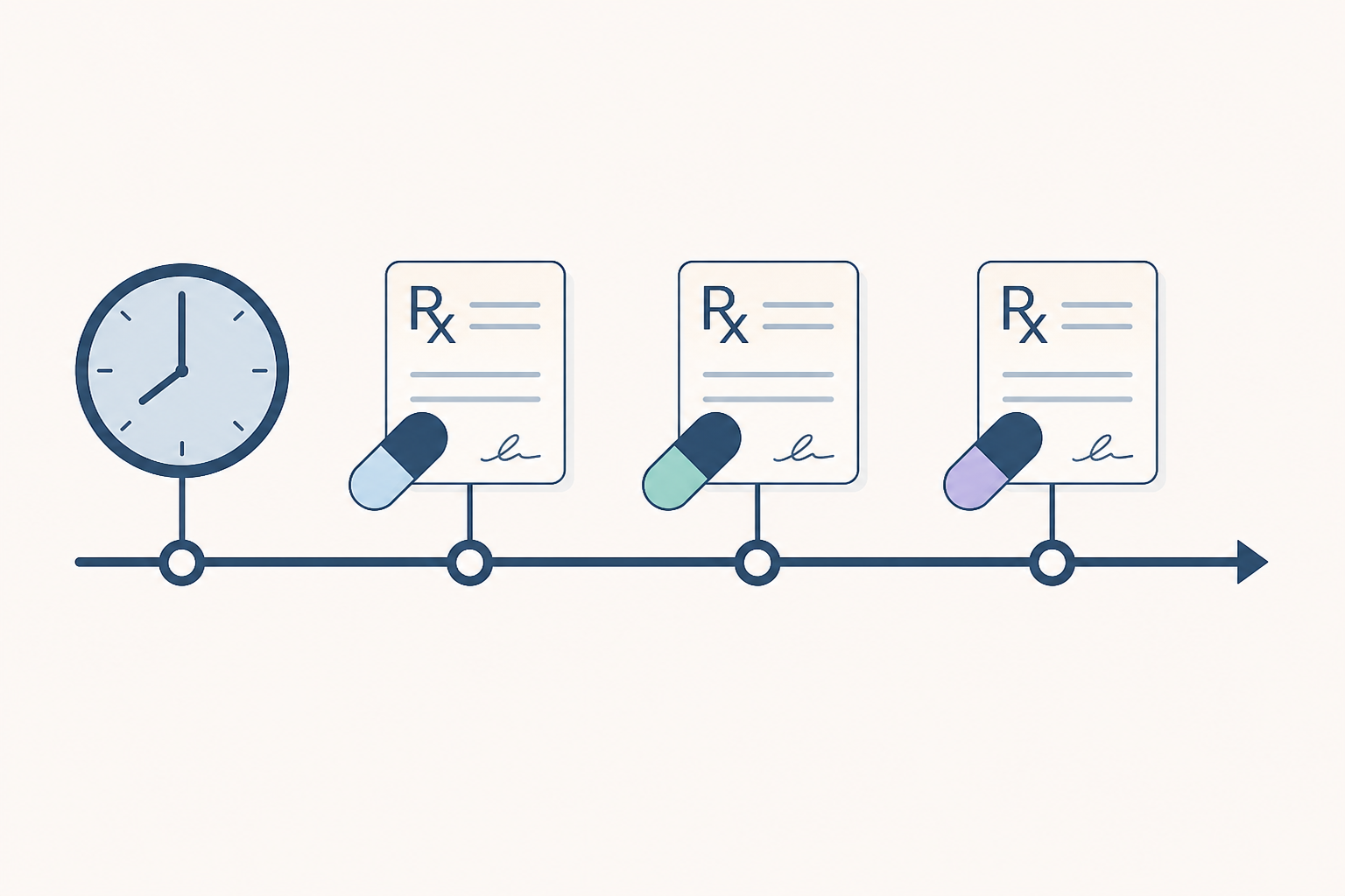 timeline of prescriptions