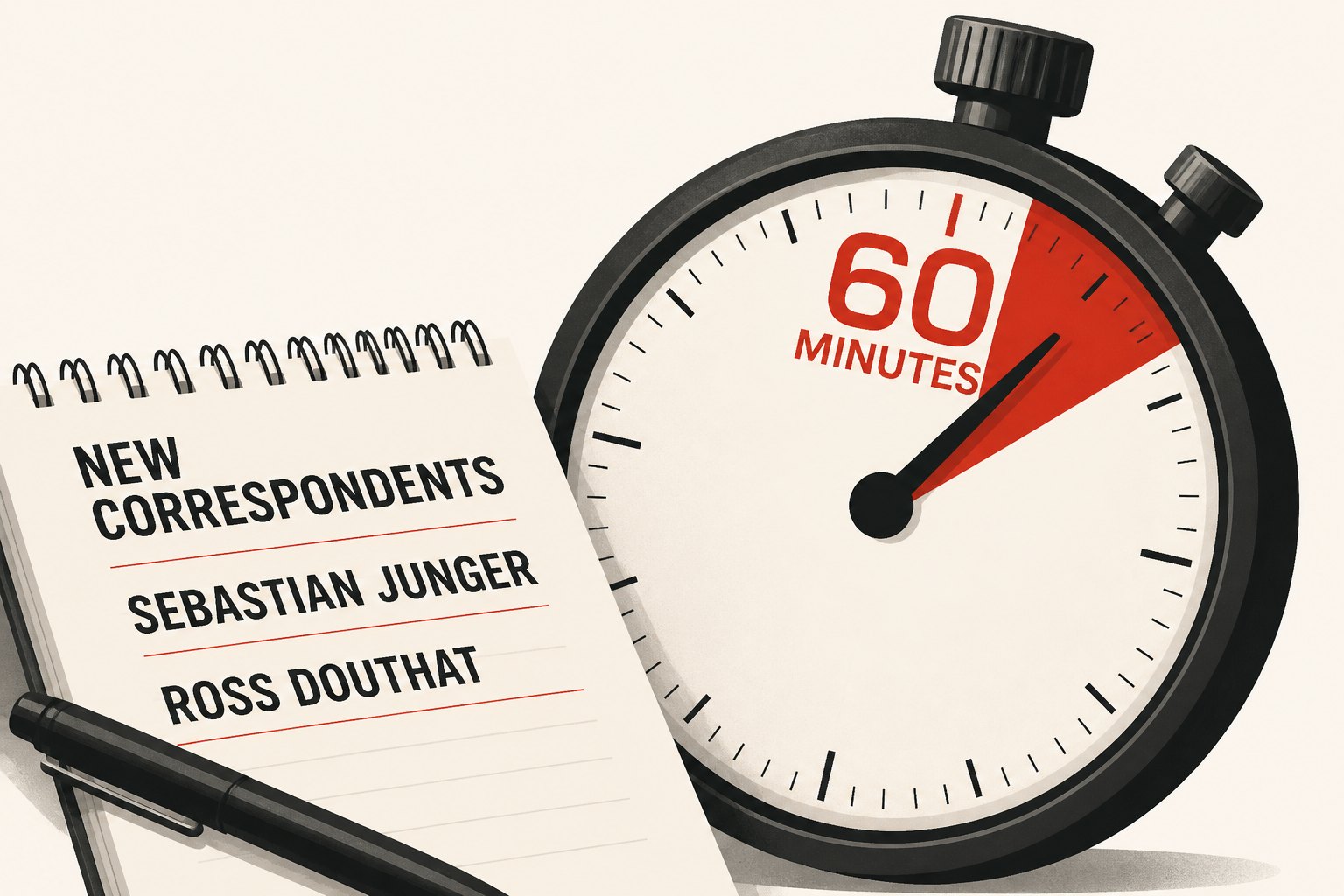 New 60 Minutes Correspondents Include Sebastian Junger, Ross Douthat