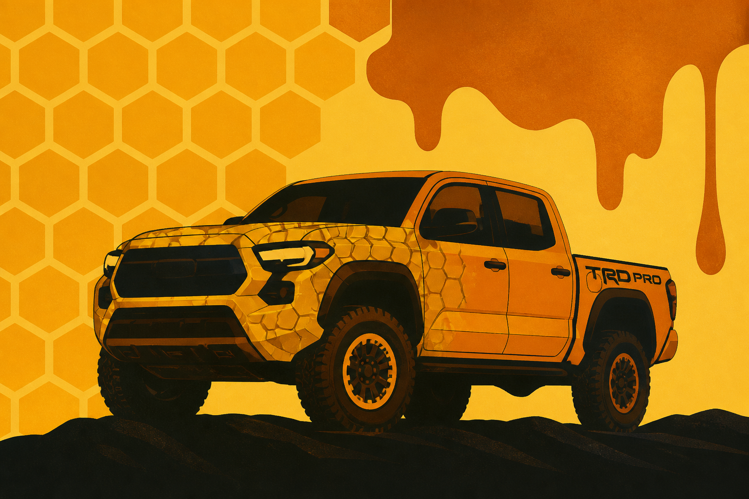 Toyota's 2027 TRD Pro Colors Are Honeycomb And Hot Honey, In Case You Wish You Could Drive A Sweet Tonka Truck