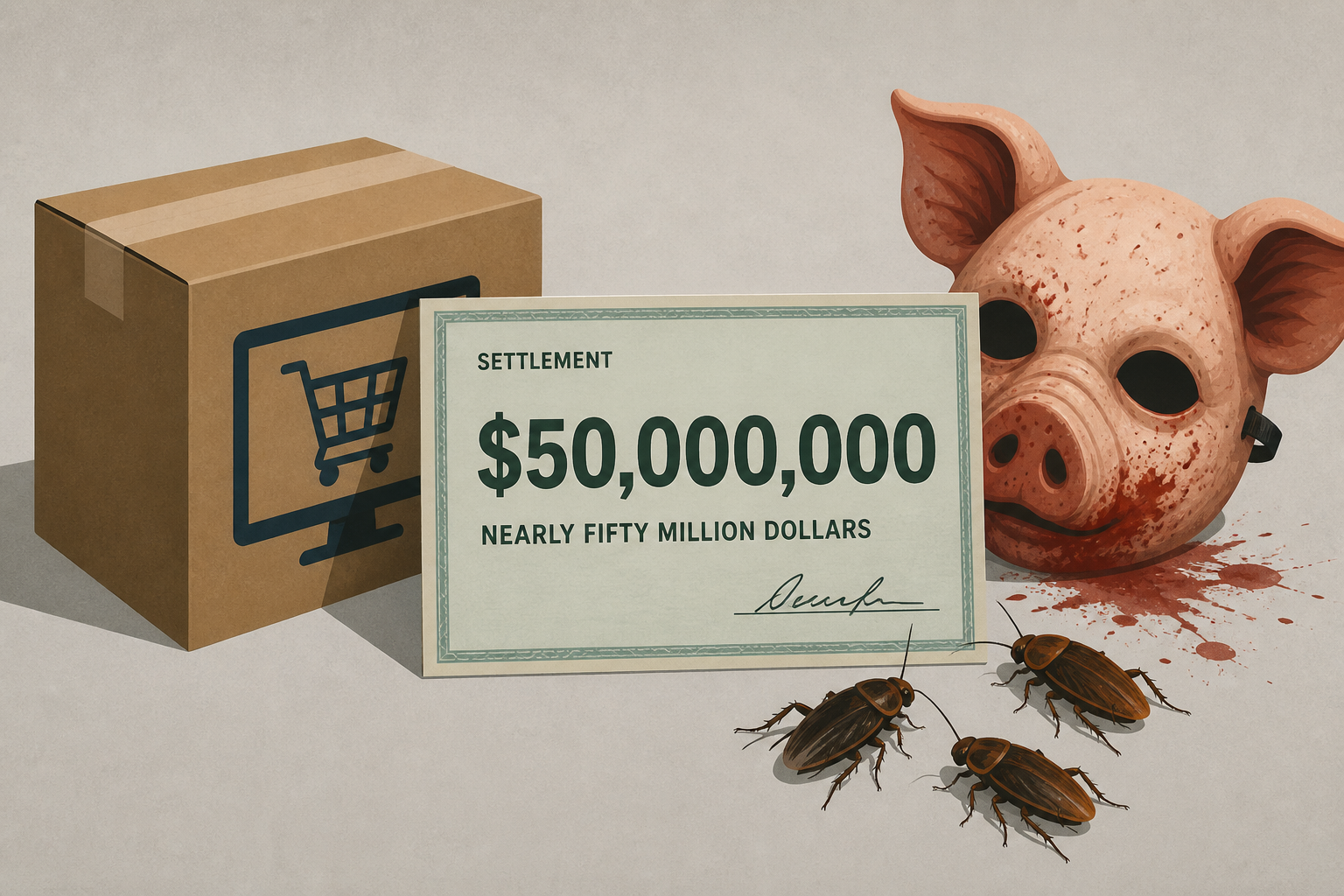 eBay agreed to pay nearly $50 million to couple sent cockroaches, bloody pig mask
