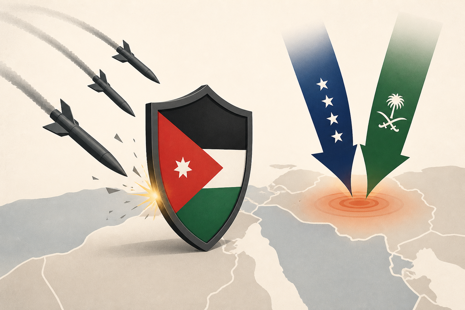 Jordan intercepts Iranian missiles as US and Saudi Arabia strike militias in Iraq