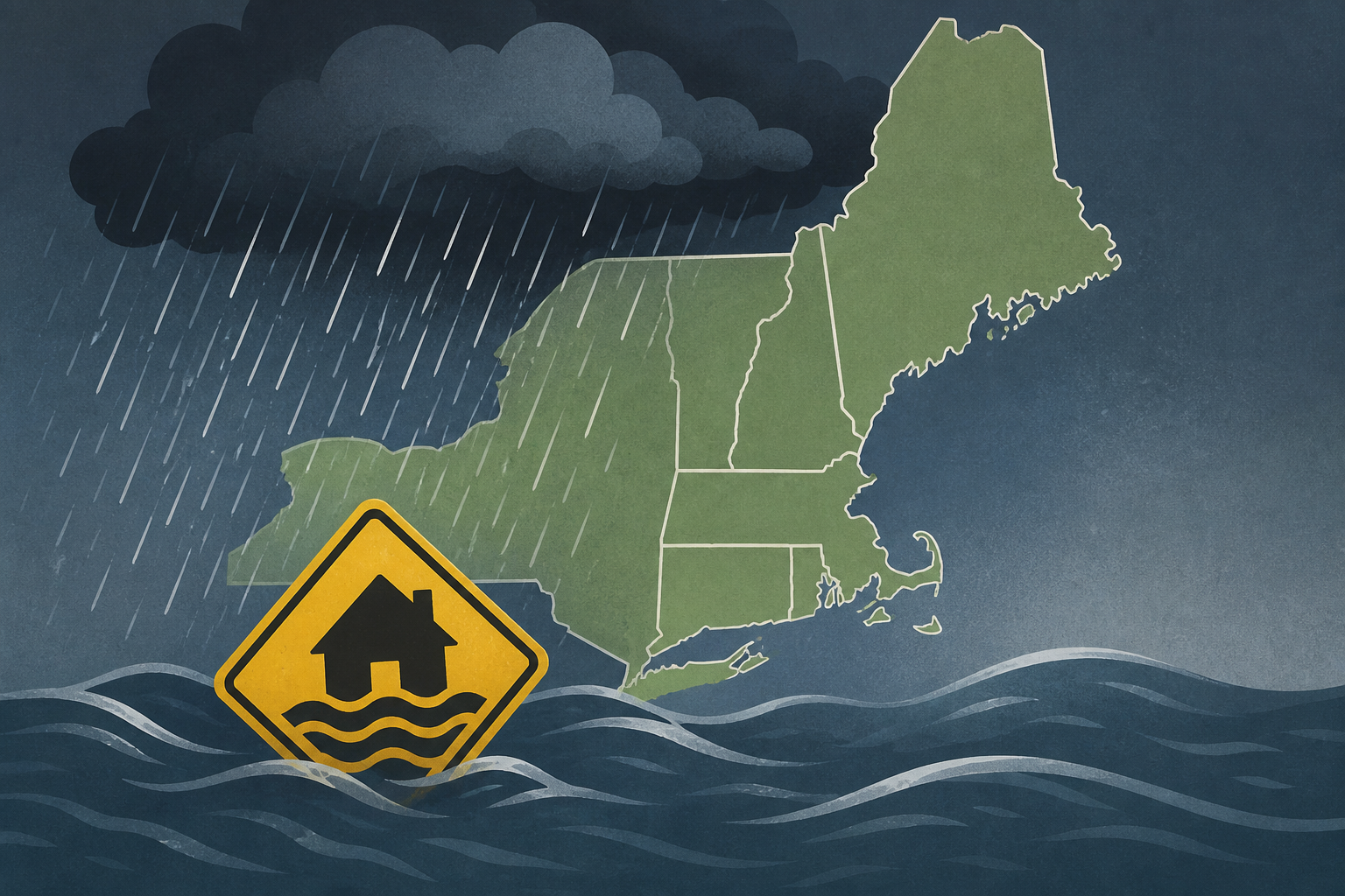 Life-threatening flash flood threat shifts into New England as heavy rain swamps parts of Northeast