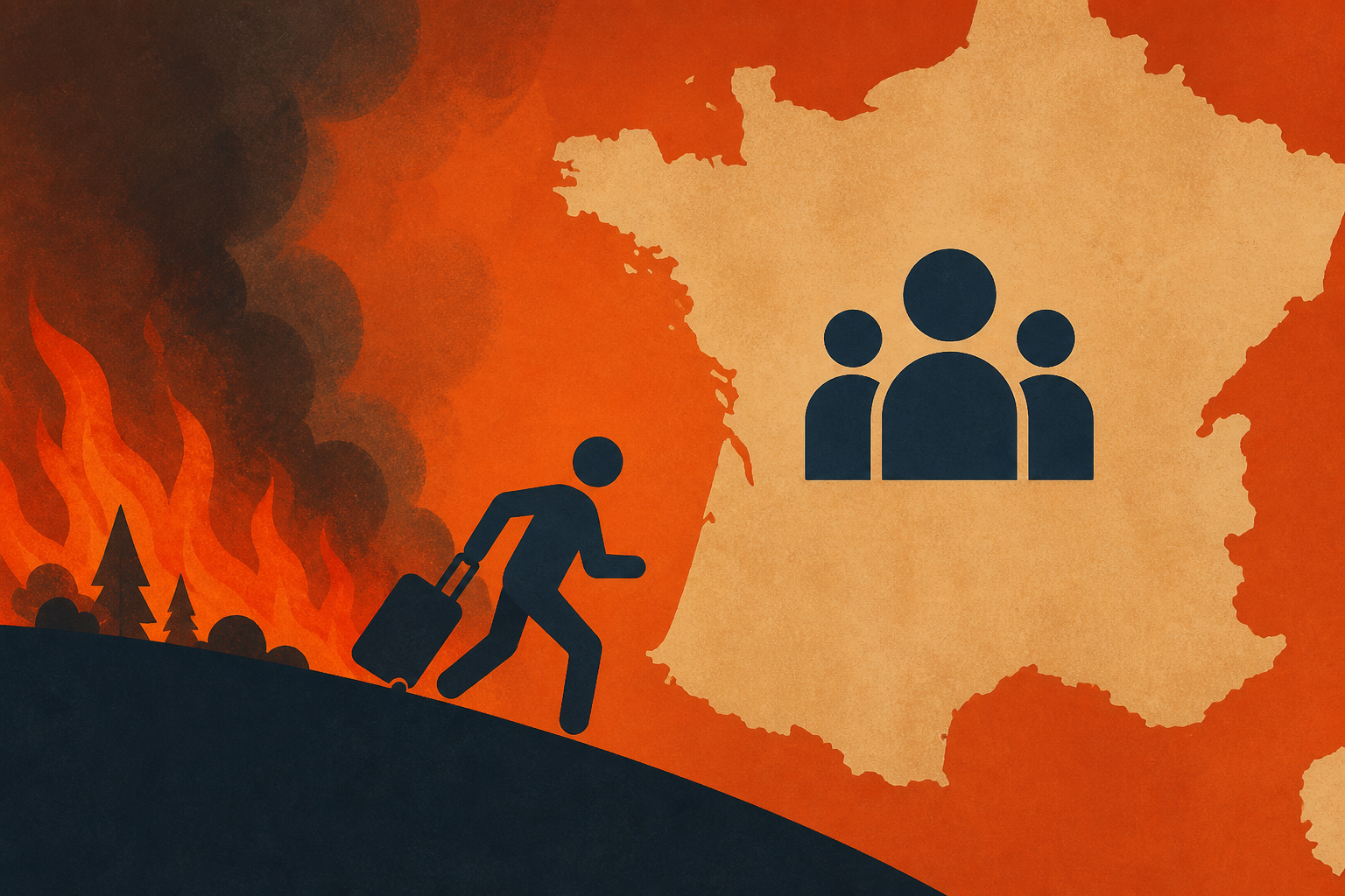 France evacuates thousands as fires displace a third of a million in southwest Europe