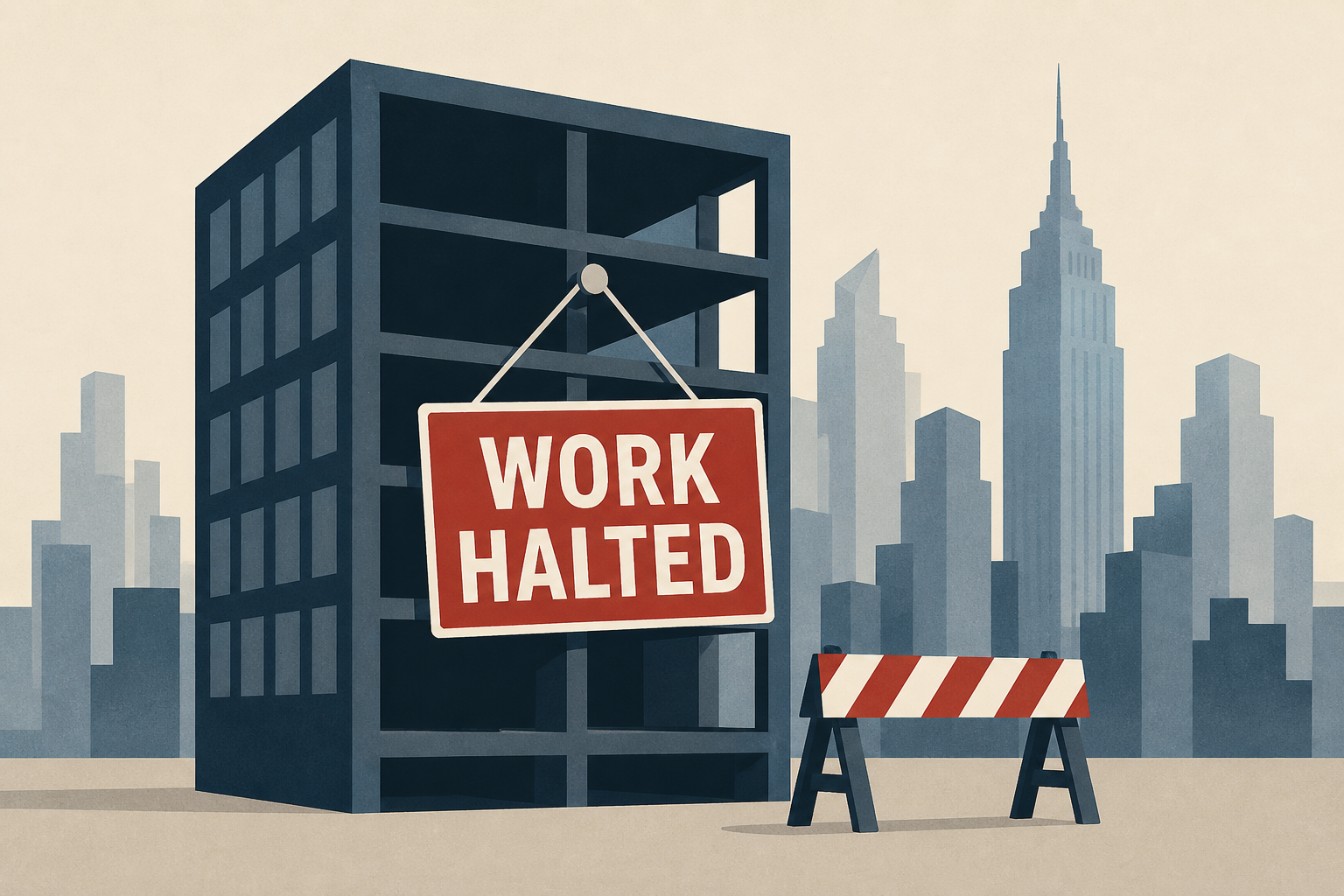 Work Halted at Another Office Conversion in Midtown Manhattan