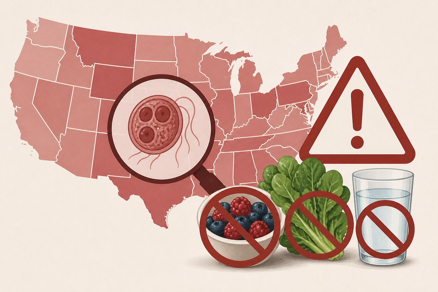 Cyclosporiasis Outbreak 2026 Map, Foods to Avoid as Parasite Cases Hit 45 States
