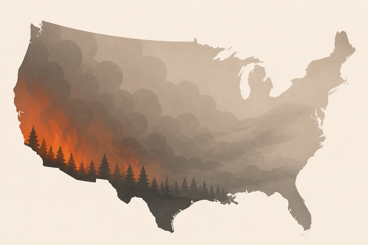 More fires, more smoke: For the 2nd time this month, large swaths of the U.S. are being blanketed by wildfire smoke
