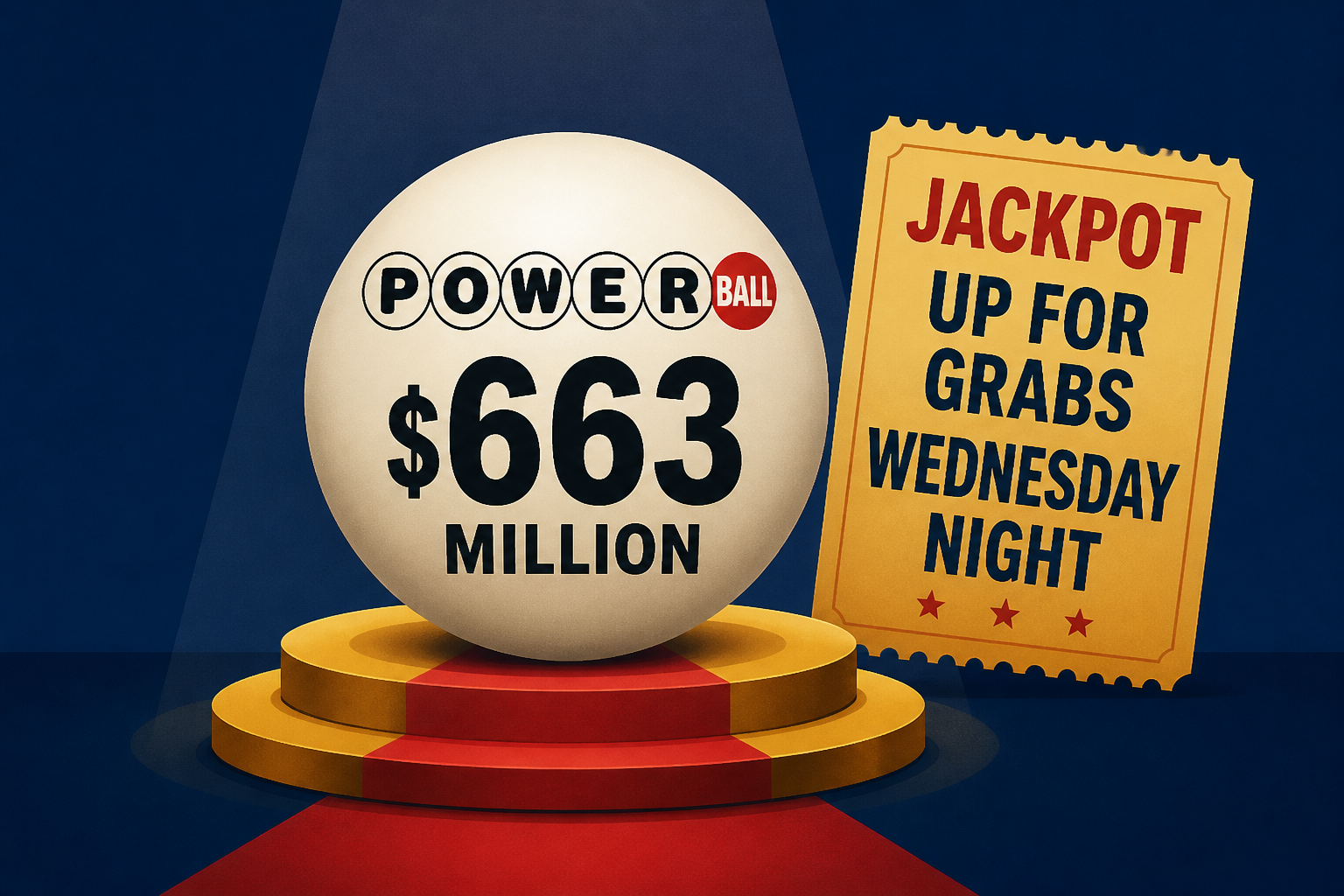 $663 million Powerball jackpot up for grabs Wednesday night