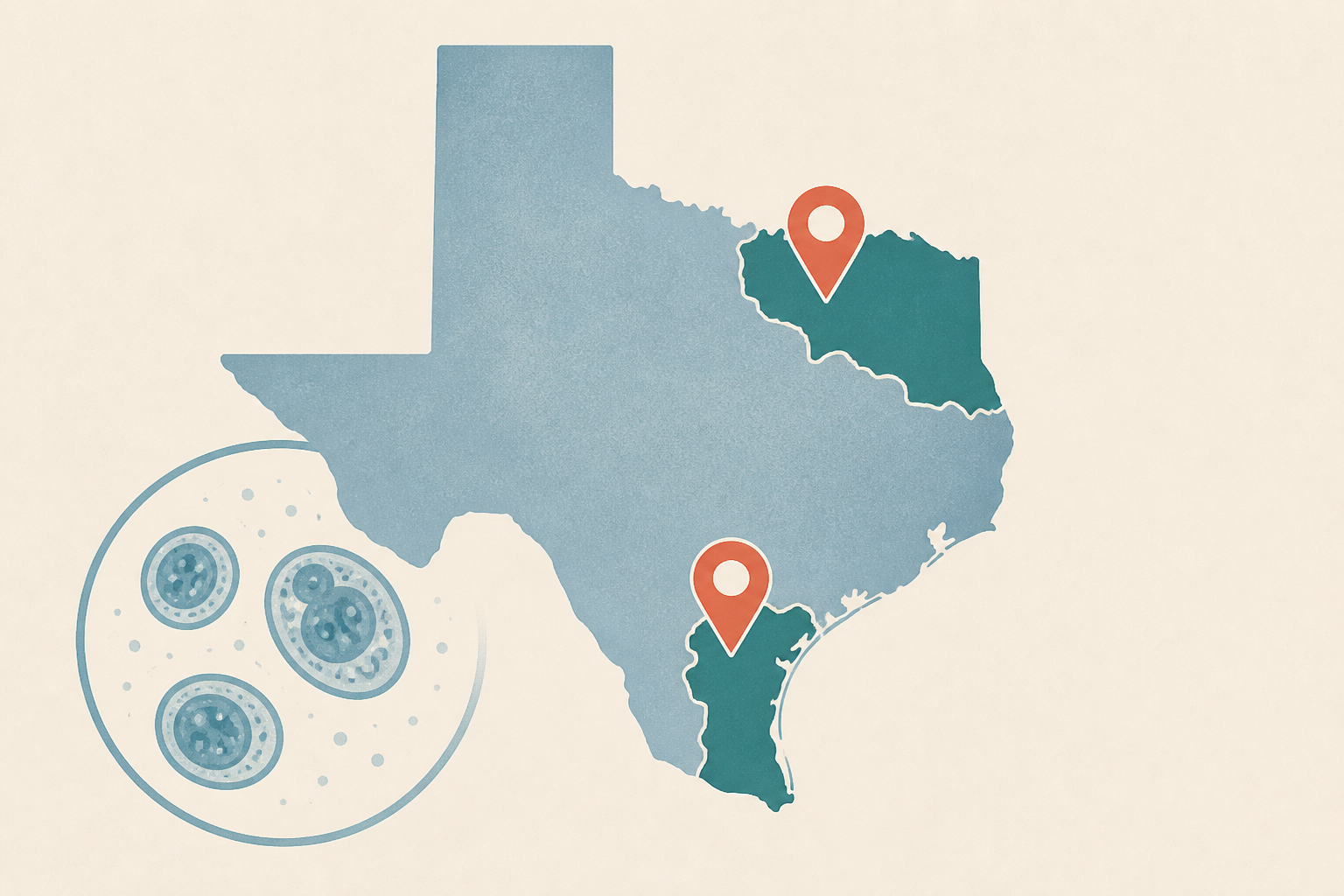 Most of Texas' cyclospora cases come from two regions. Here's where