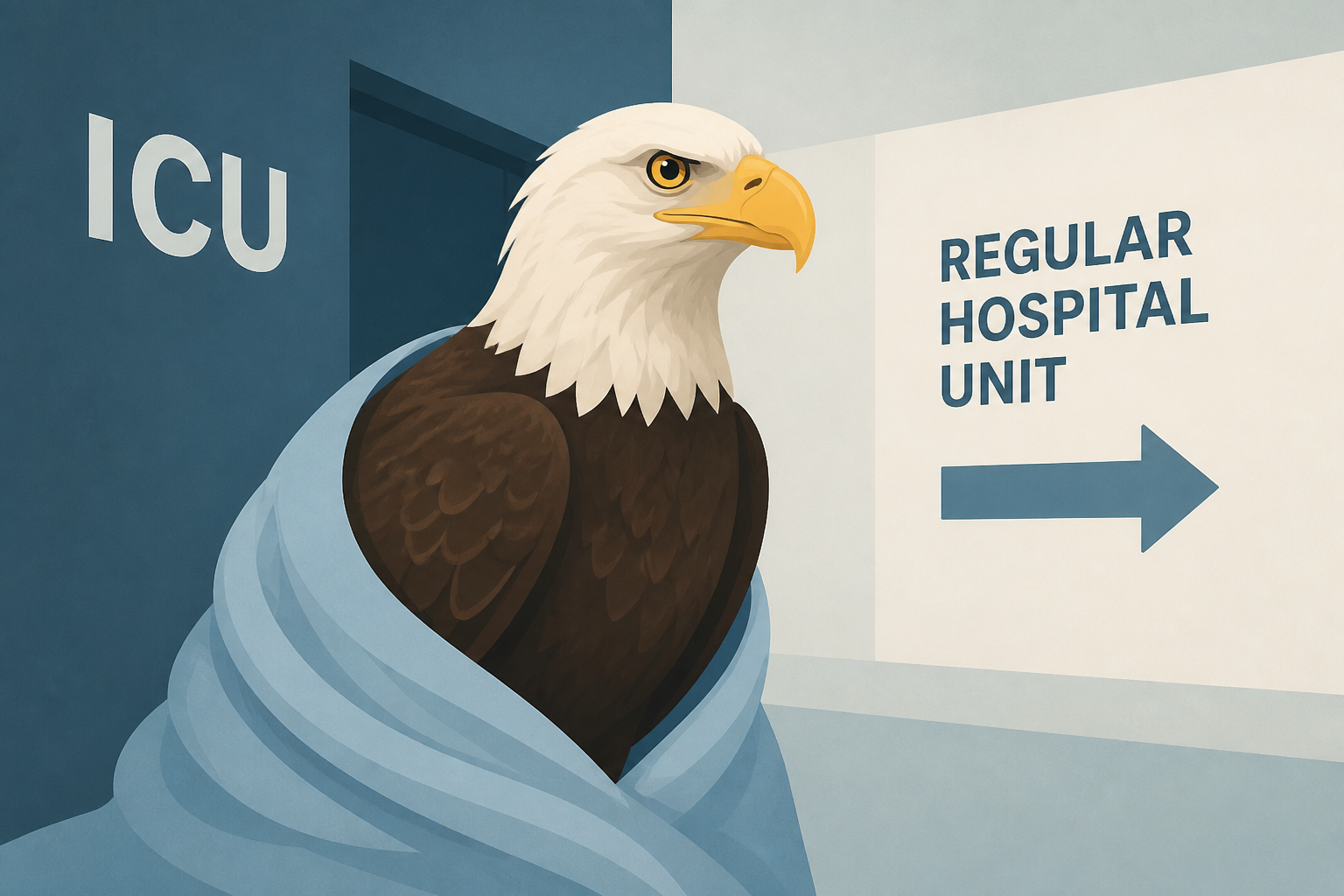 Big Bear eagle Jackie moved from ICU to regular hospital unit in encouraging recovery milestone
