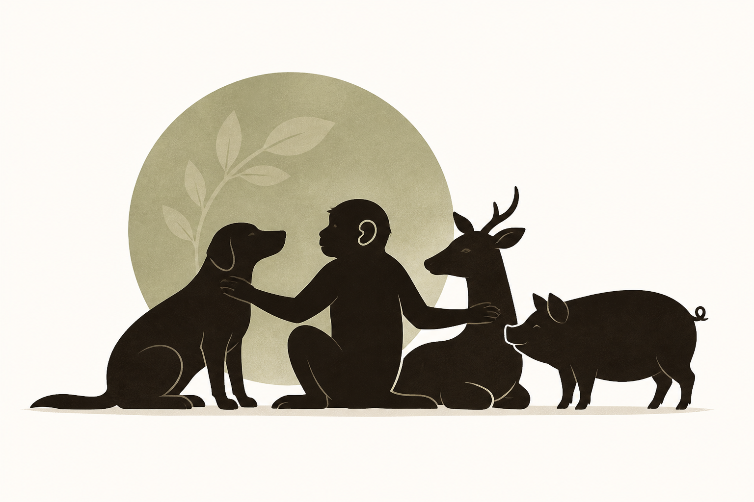 Monkey friendships with dogs, deer and even pigs offer clues to the evolutionary origins of pet-keeping