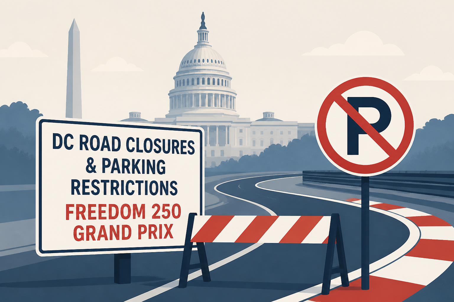 DC road closures, parking restrictions in effect for Freedom 250 Grand Prix