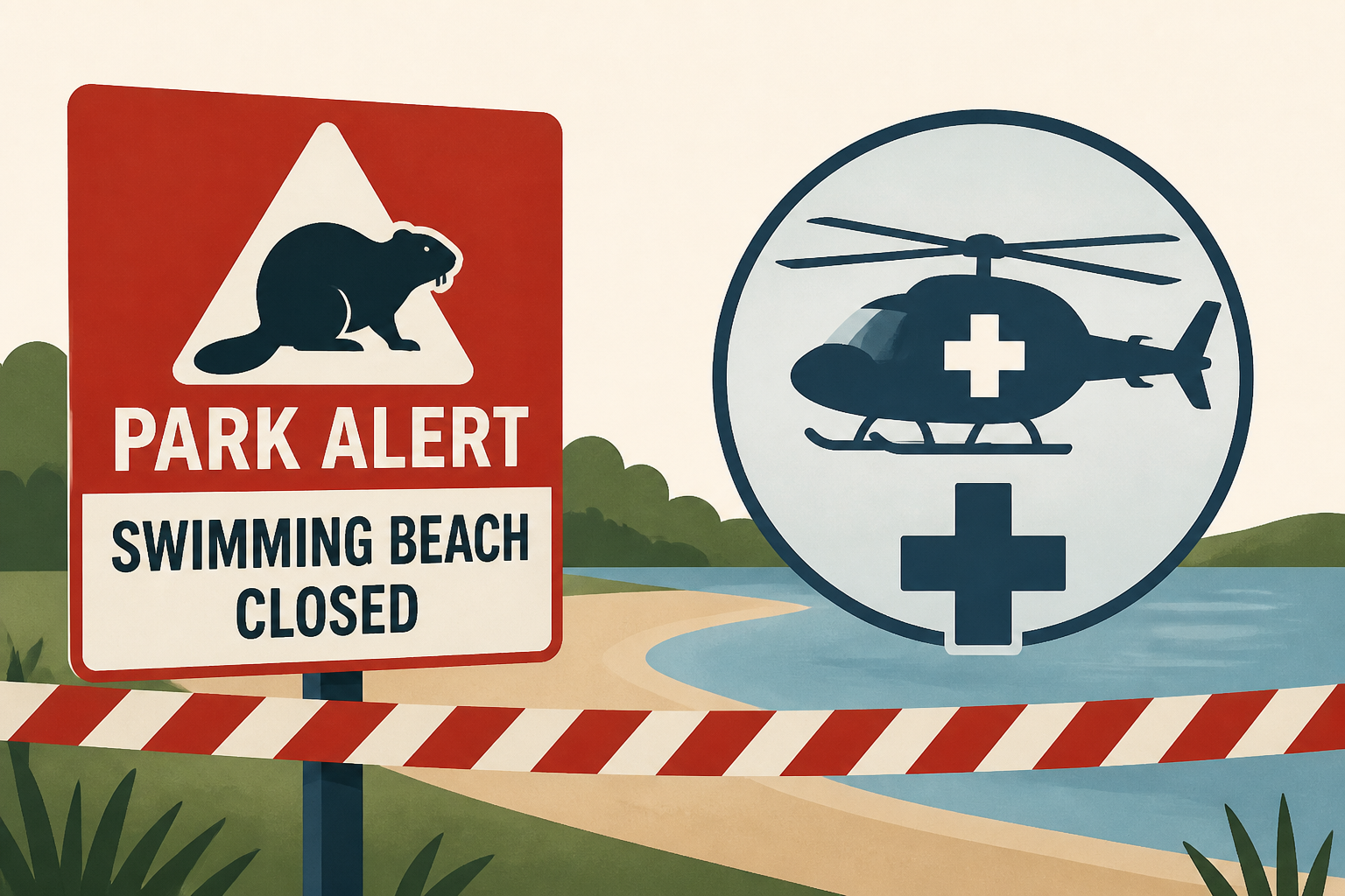 A 13-year-old boy was airlifted after a rabid beaver attacked him at a Maryland state park, forcing officials to close the swimming beach