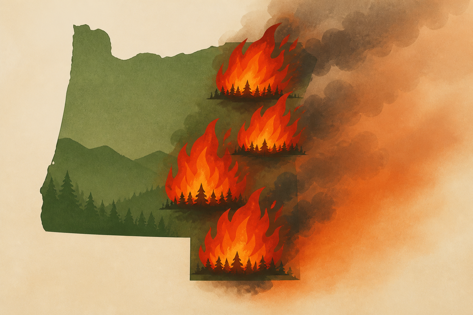Oregon holds the nation’s four biggest active wildfires