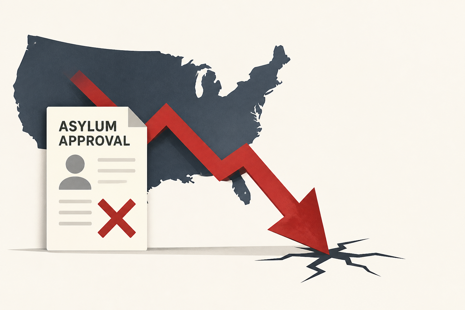 U.S. asylum approvals hit two-decade low under Trump changes : NPR
