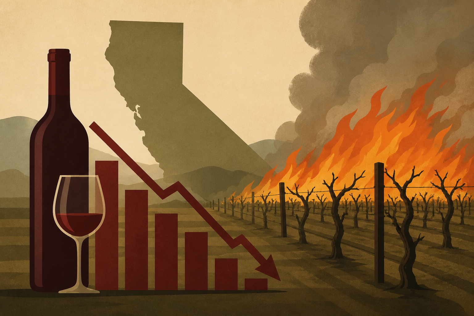 Sales Are So Low, California Wineries Are Burning Their Vineyards