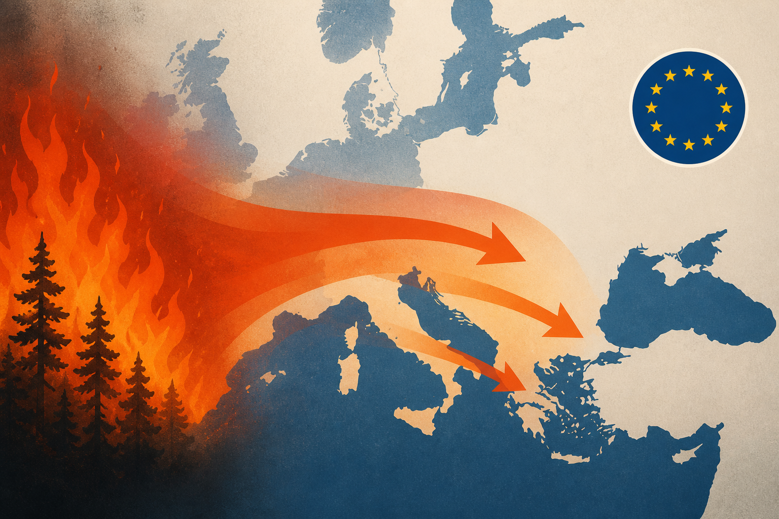 Wildfire threat moving east, threatening Italy and Greece, EU says