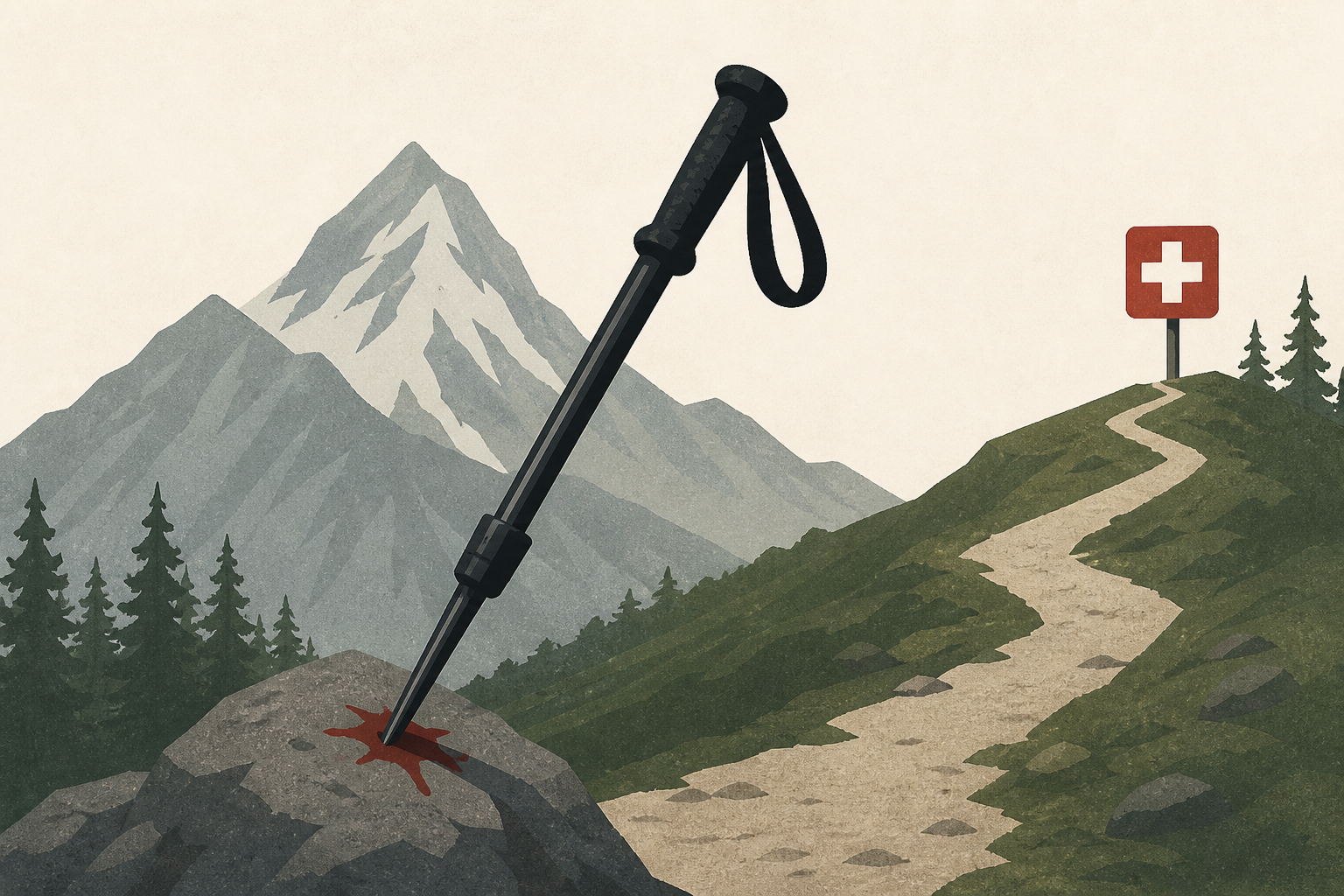 Montana man, impaled by trekking pole, hikes out of mountains to get help