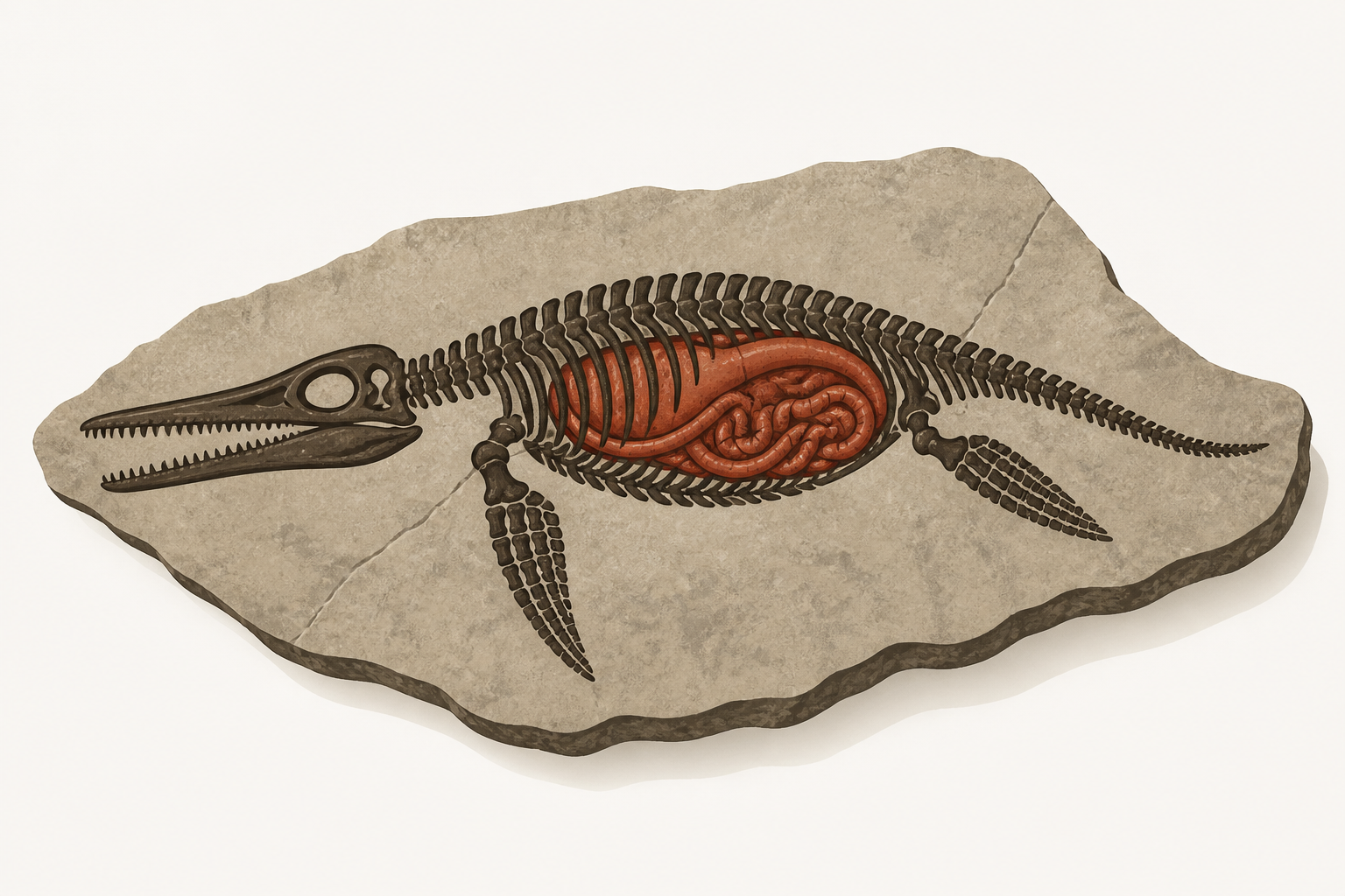 Chinese fossil shows internal organs of prehistoric marine reptile