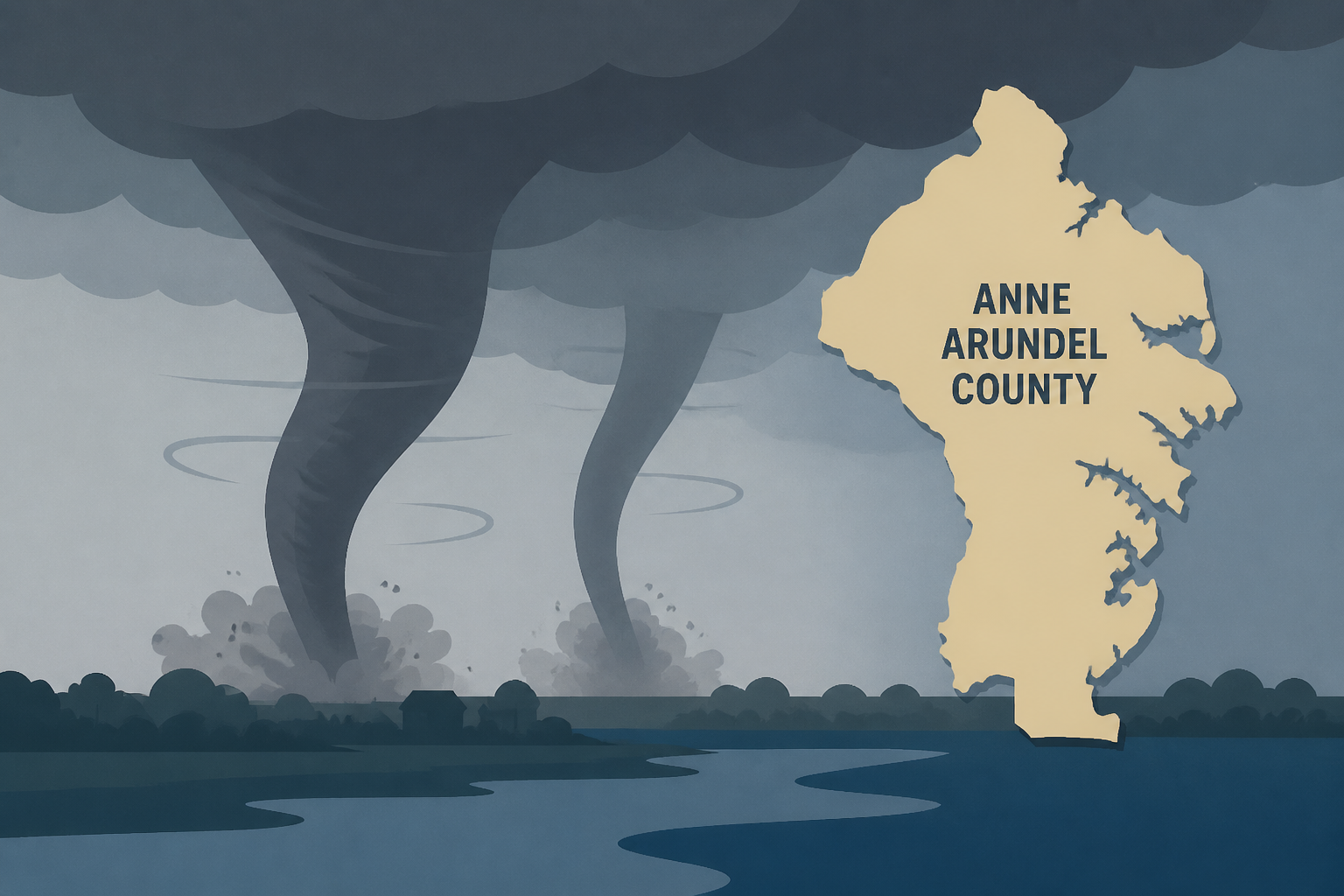 2 tornadoes touched down in Anne Arundel County during Tuesday’s storms