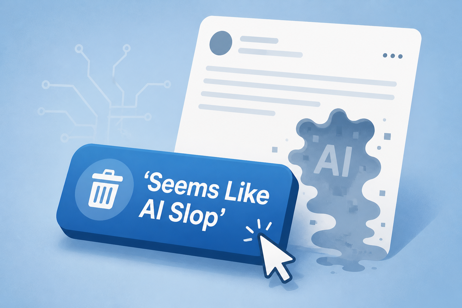 LinkedIn Introduces a 'Seems Like AI Slop' Button