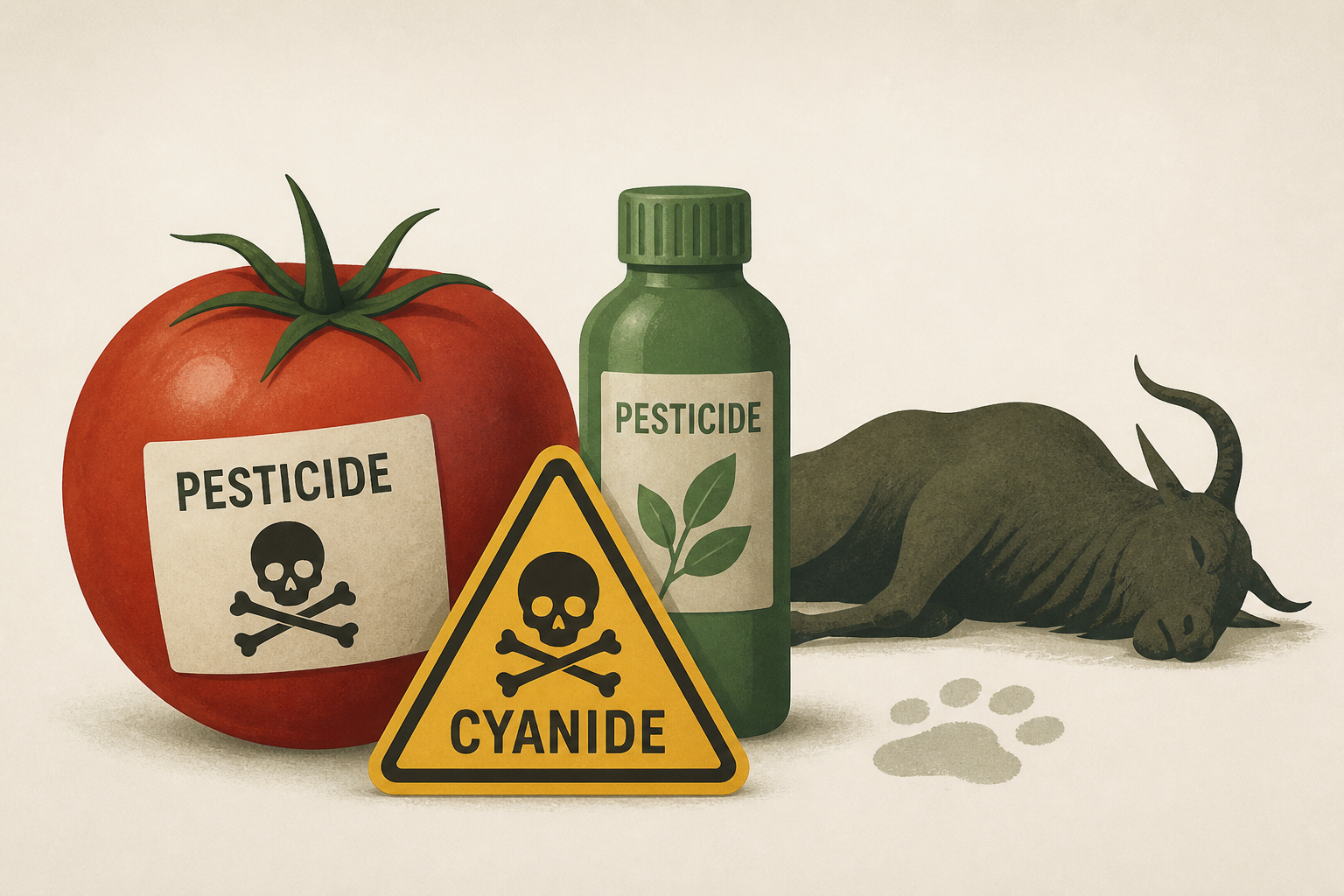 Kenya Wildlife Service suspects cyanide in tomato pesticide to be the cause
