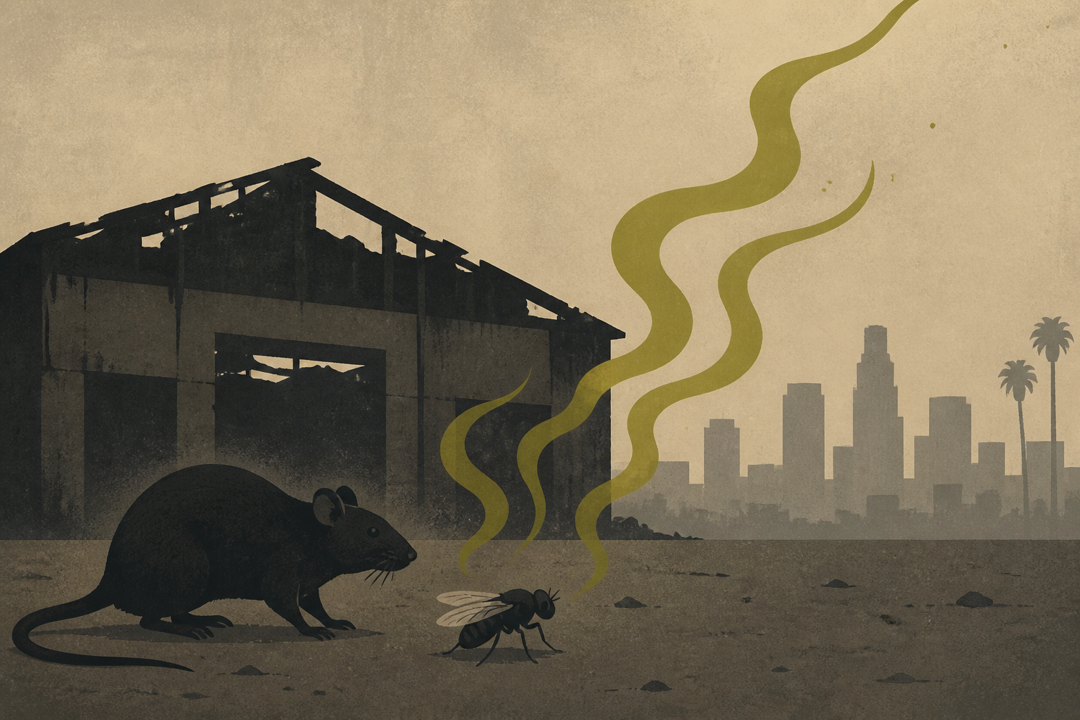 L.A. Warehouse Fire Leaves Behind Rats, Flies and an Unending Stench