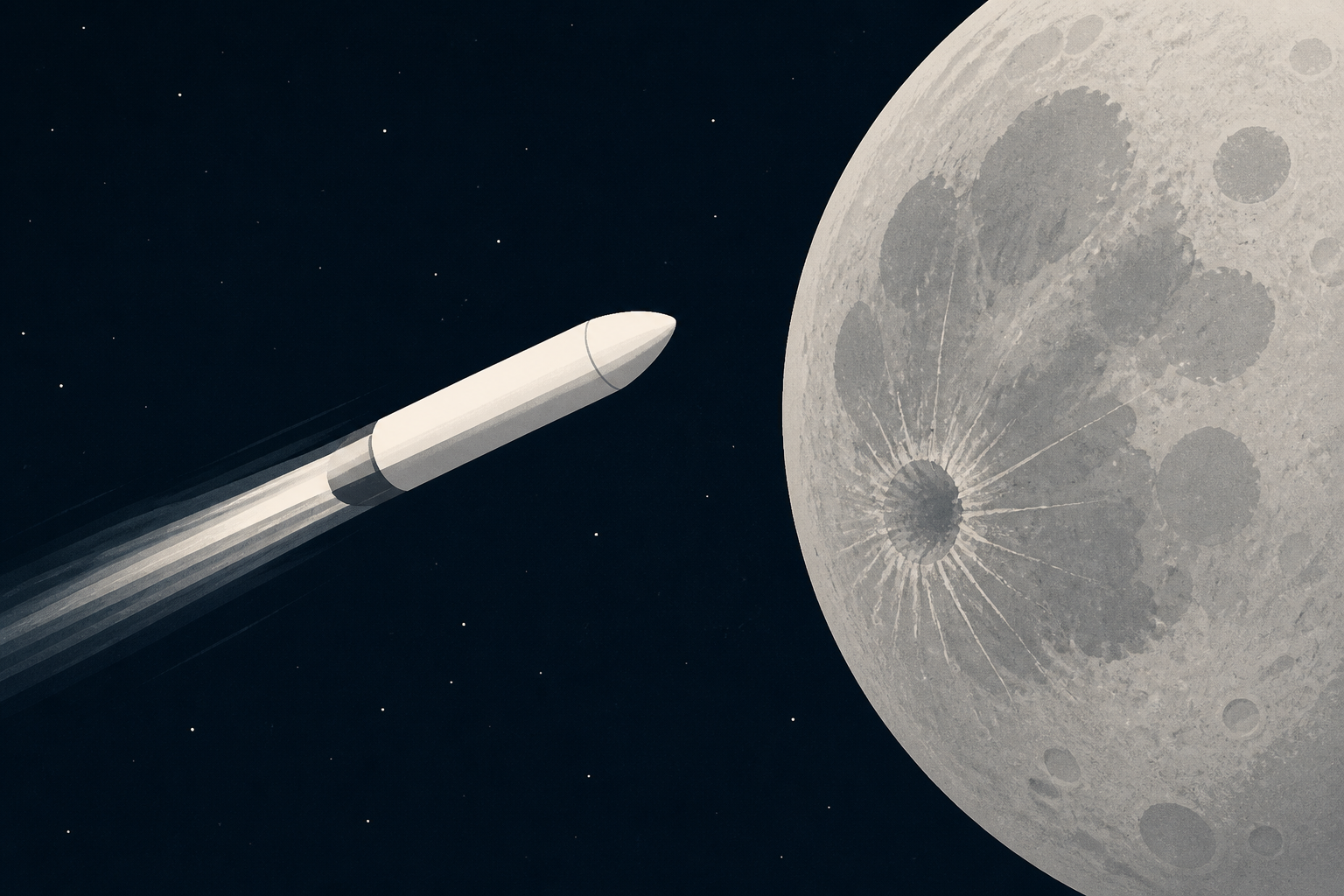 This SpaceX rocket is about to slam into the moon at 5,400 mph