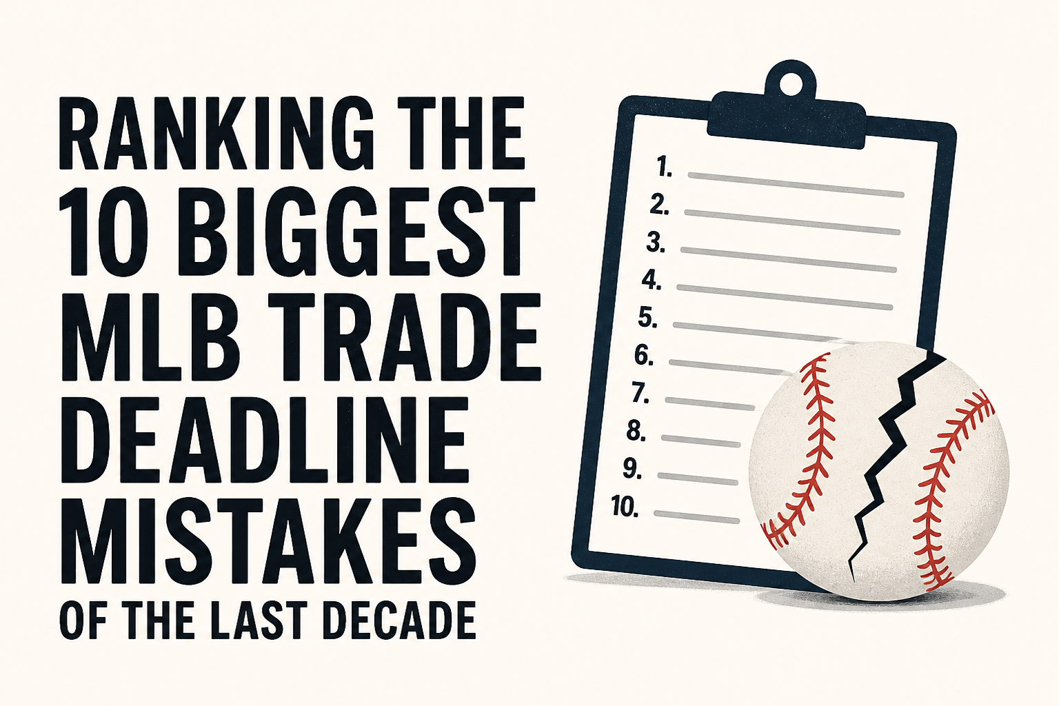 Ranking the 10 Biggest MLB Trade Deadline Mistakes of the Last Decade
