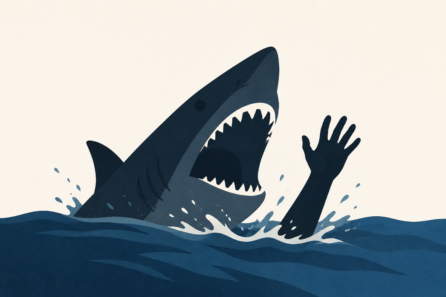 Man captures dramatic moment when shark attacked him