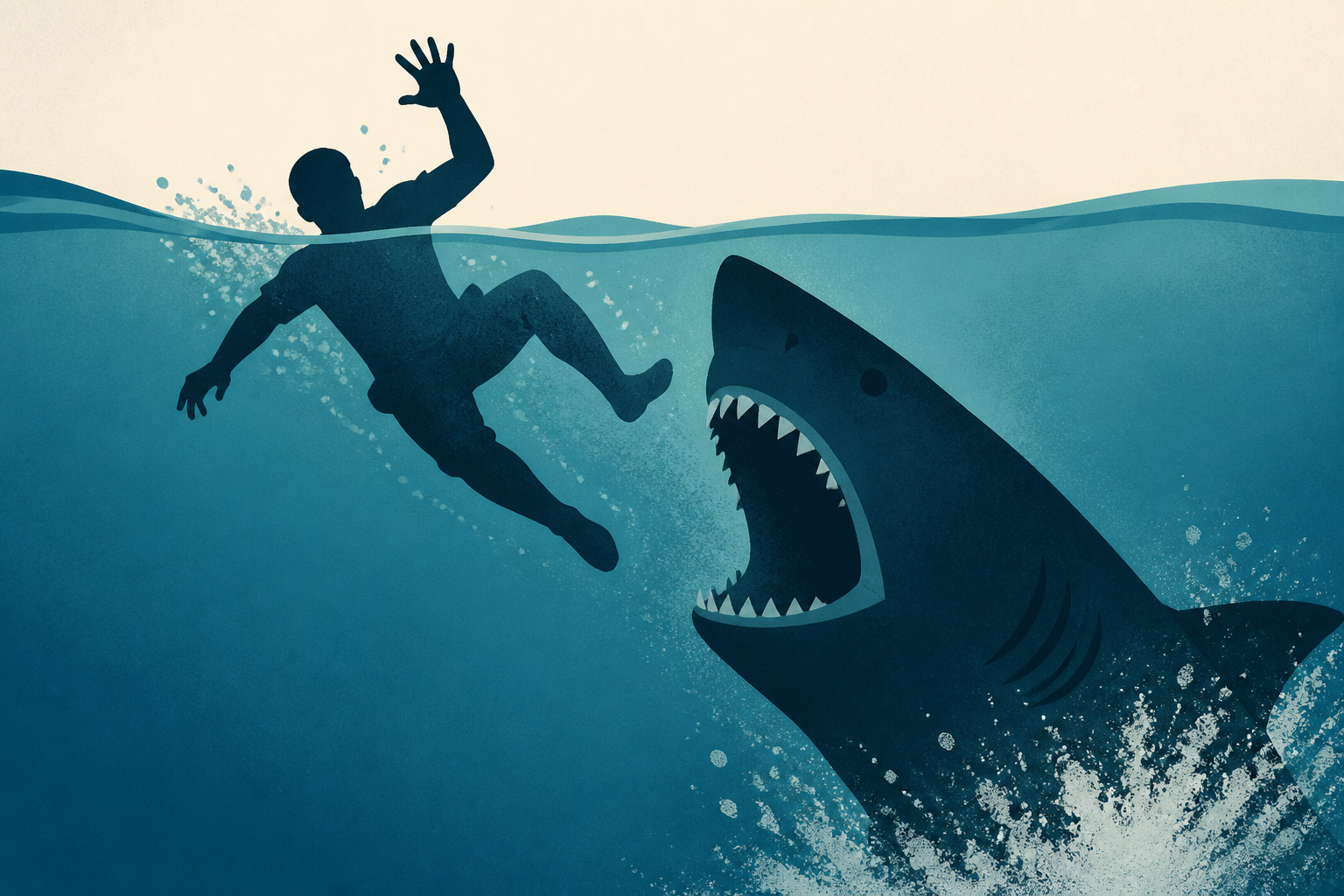 Man captures dramatic moment when shark attacked him