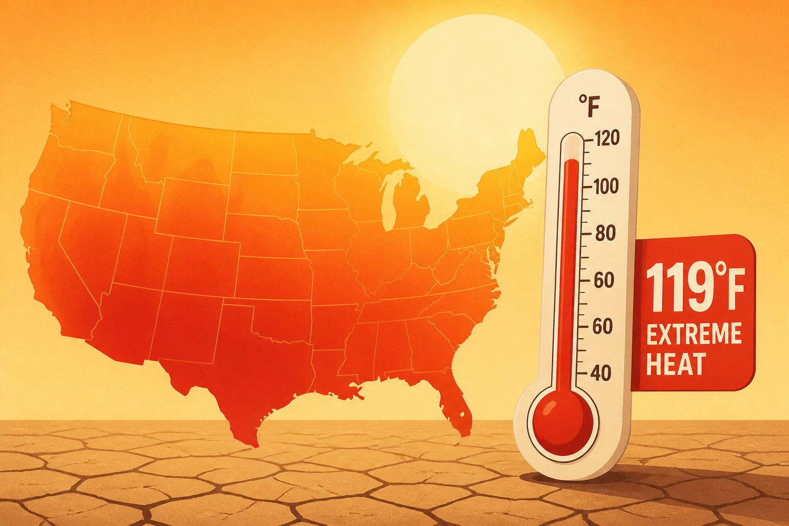 Heat wave scorches U.S. with 42 million under alerts as temperatures hit 119°F