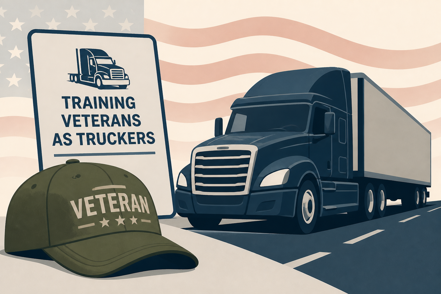 WATCH: Trump announces effort to train veterans as truckers amid immigrant driver crackdown