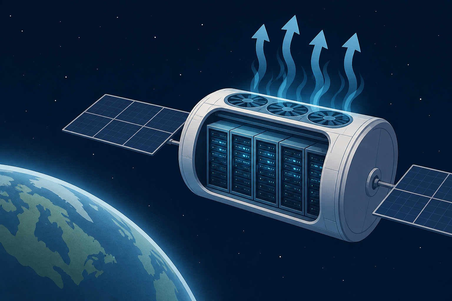 A.I. Data Centers in Space? A System to Cool Chips Could Help.
