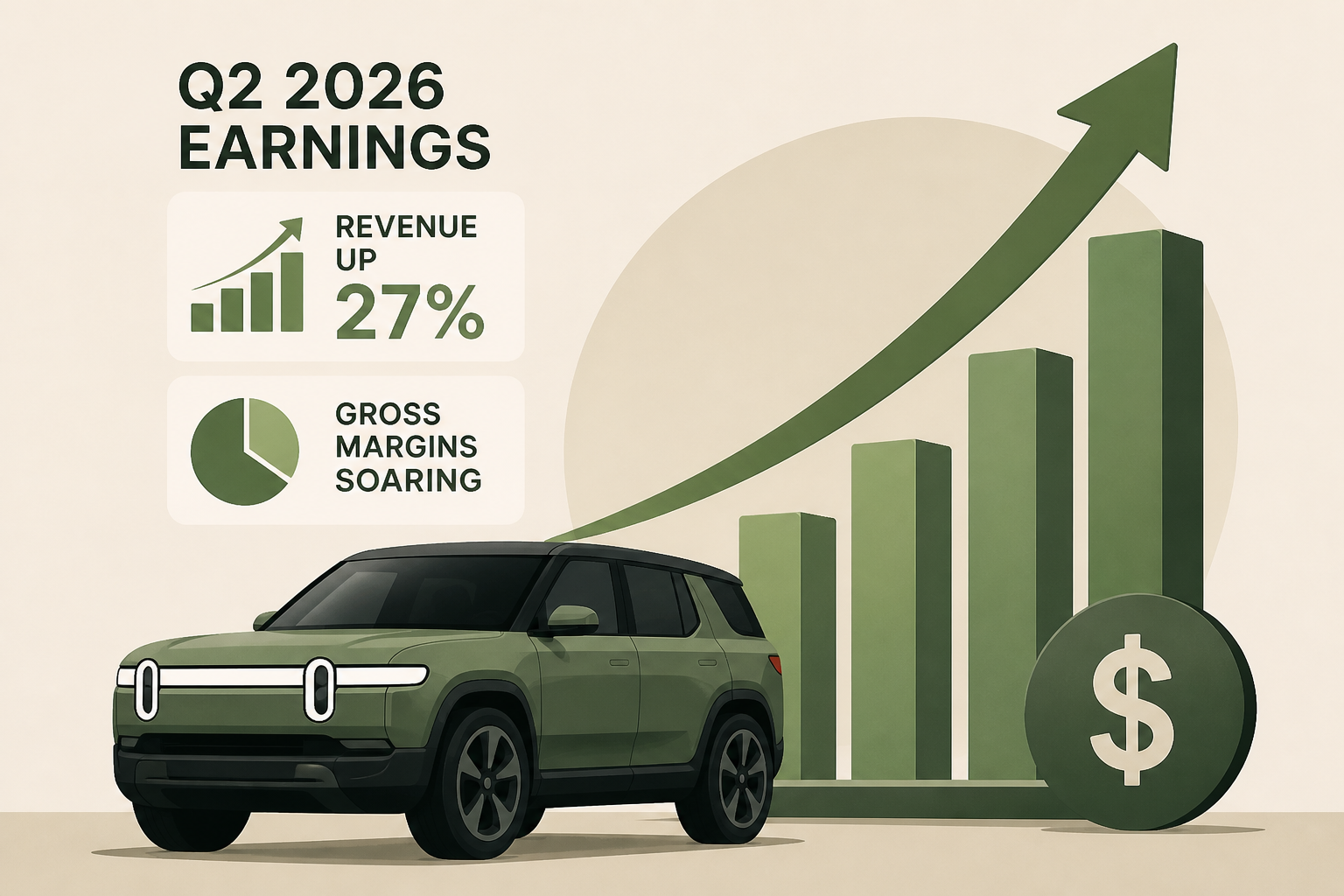 Rivian (RIVN) Q2 2026 earnings: revenue up 27%, gross margins soaring