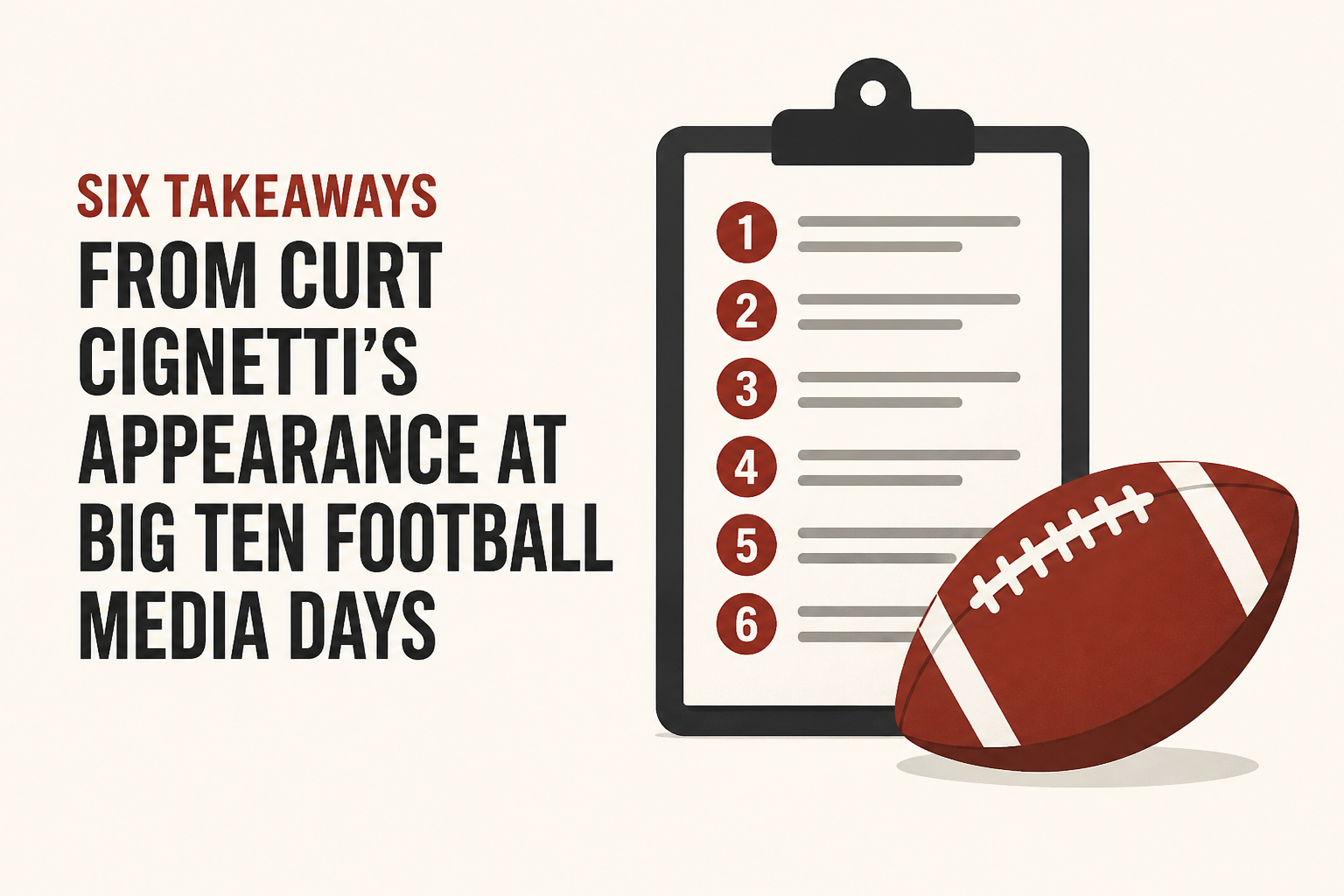 Six takeaways from Curt Cignetti’s appearance at Big Ten football media days