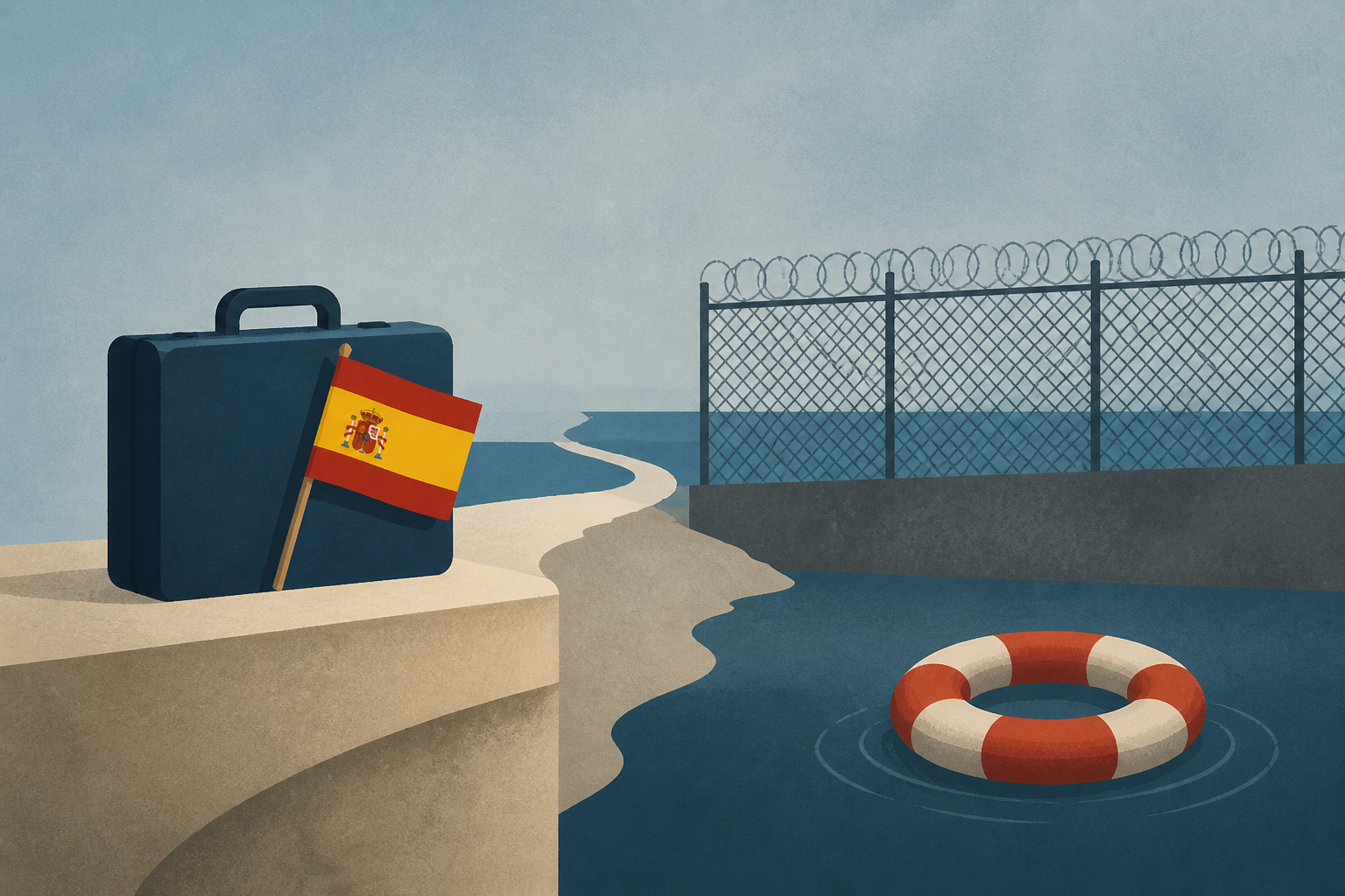 Spain’s PM visits Ceuta after 34 migrants die breaching border from Morocco