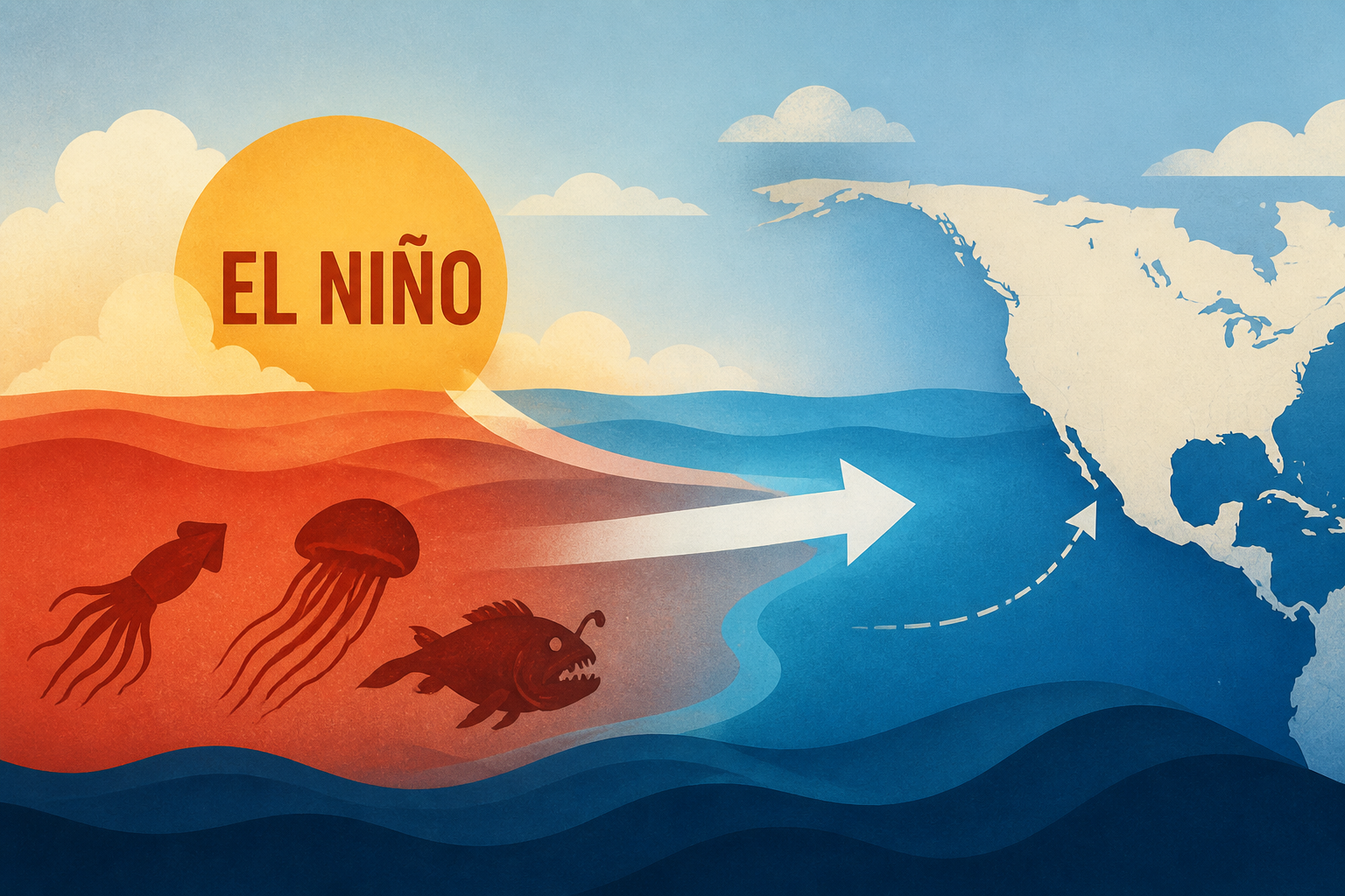 El Niño's 'whole different ocean' to send odd sea creatures to US
