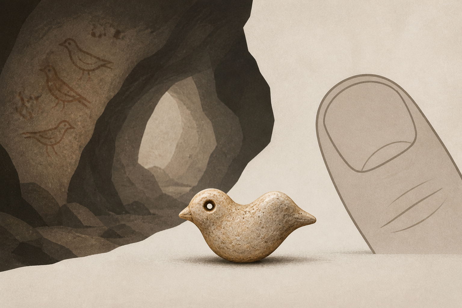 40,000-year-old bird figurines the size of a thumbnail discovered in German cave