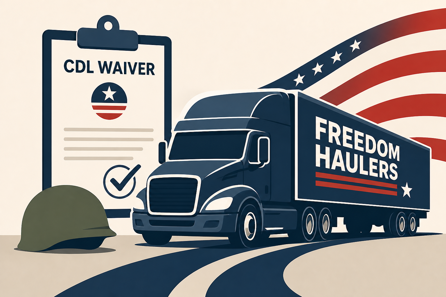 Trump launches Freedom Haulers to fast-track veteran truck CDL waivers