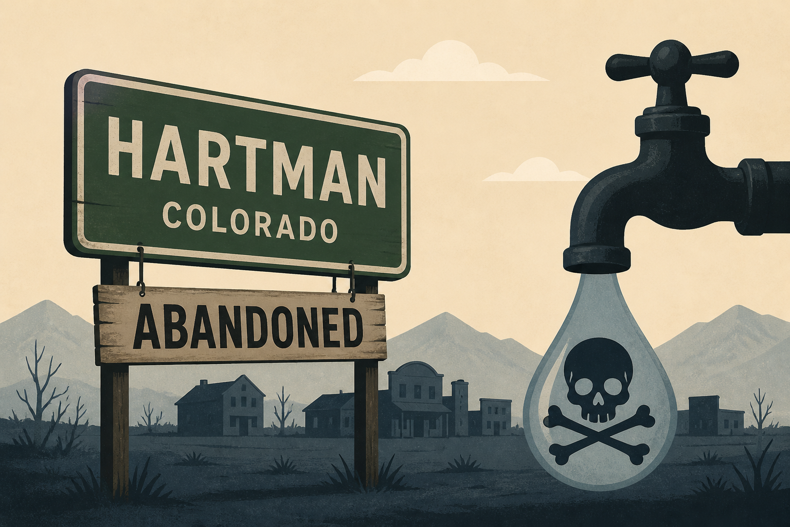 Colorado town Hartman abandoned after all public officials resign drinking water ruled health hazard