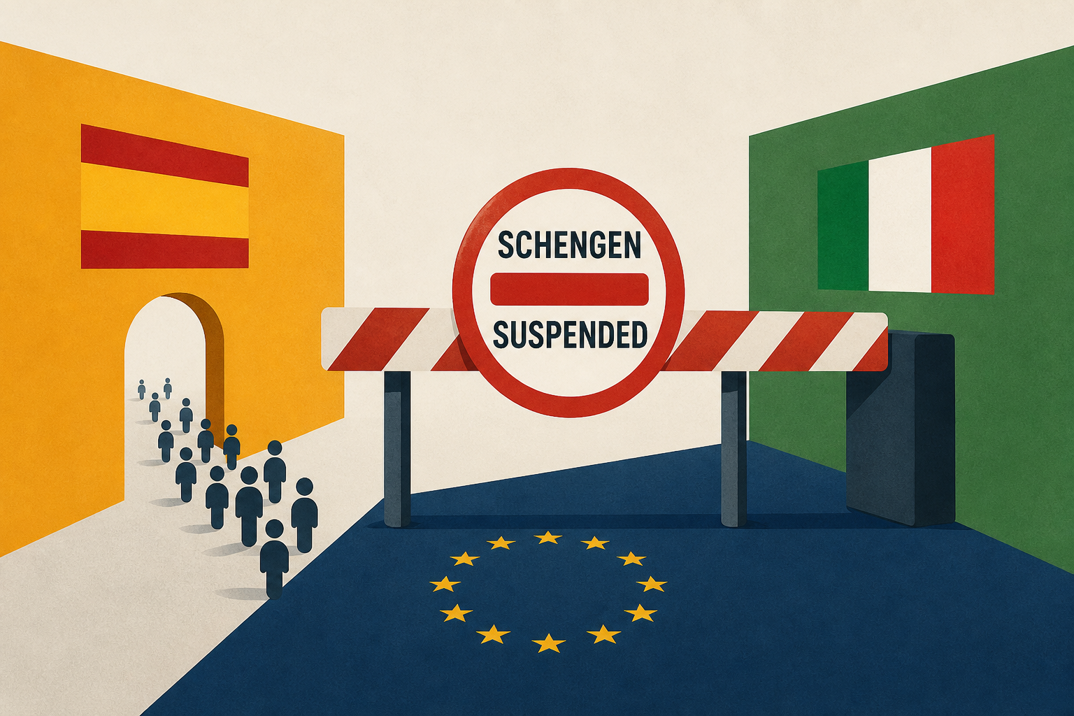 Breaking news. - Italy suspends Schengen with Spain over Ceuta migrant crisis