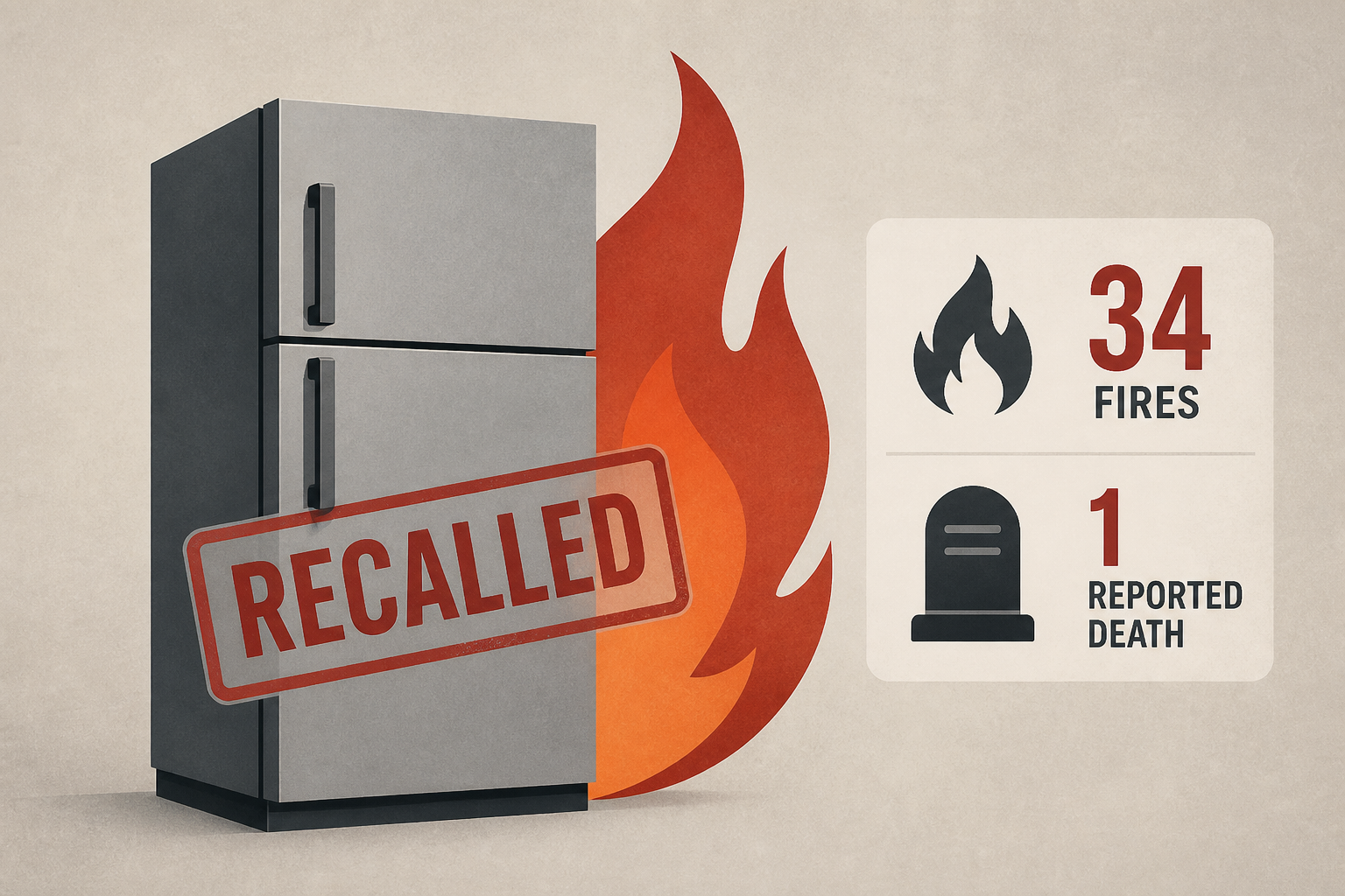 More than 120K refrigerators recalled after 34 fires and one reported death