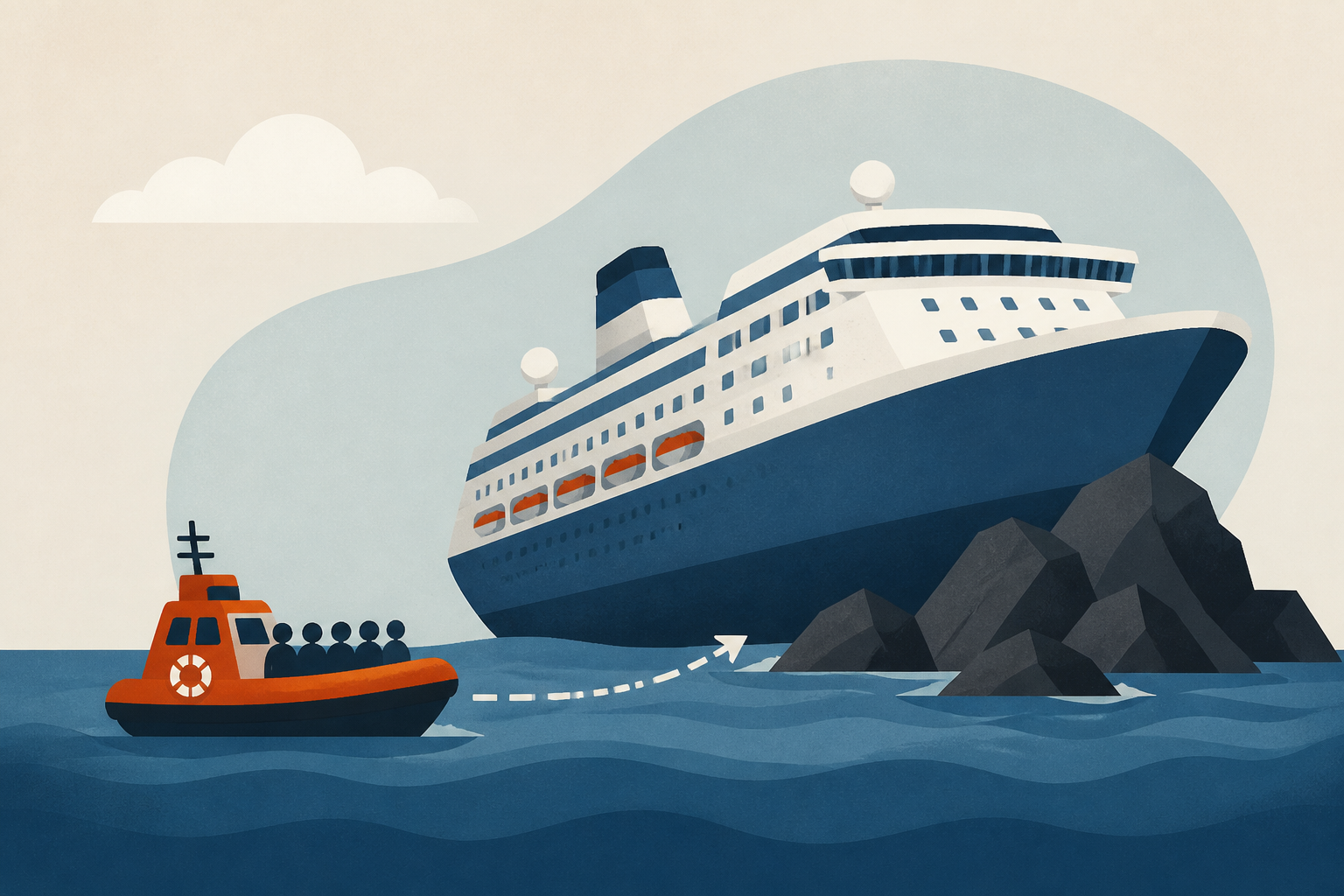 Cruise ship passengers rescued after vessel runs aground