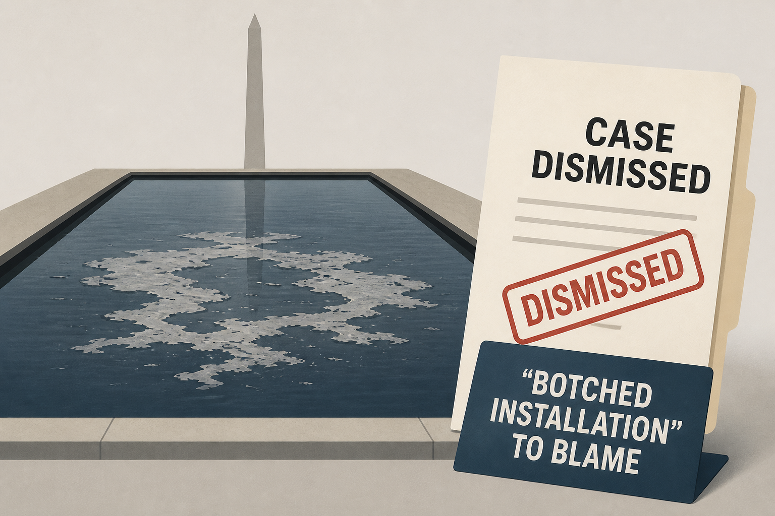 Prosecutors move to dismiss Reflecting Pool vandalism case, saying 'botched installation' to blame