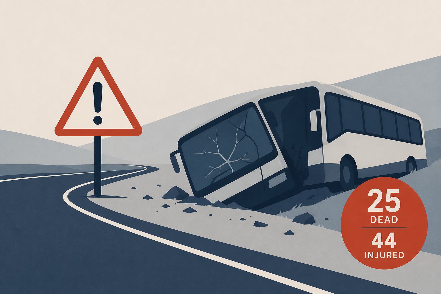 Algerian bus accident leaves 25 dead, 44 injured near Algiers