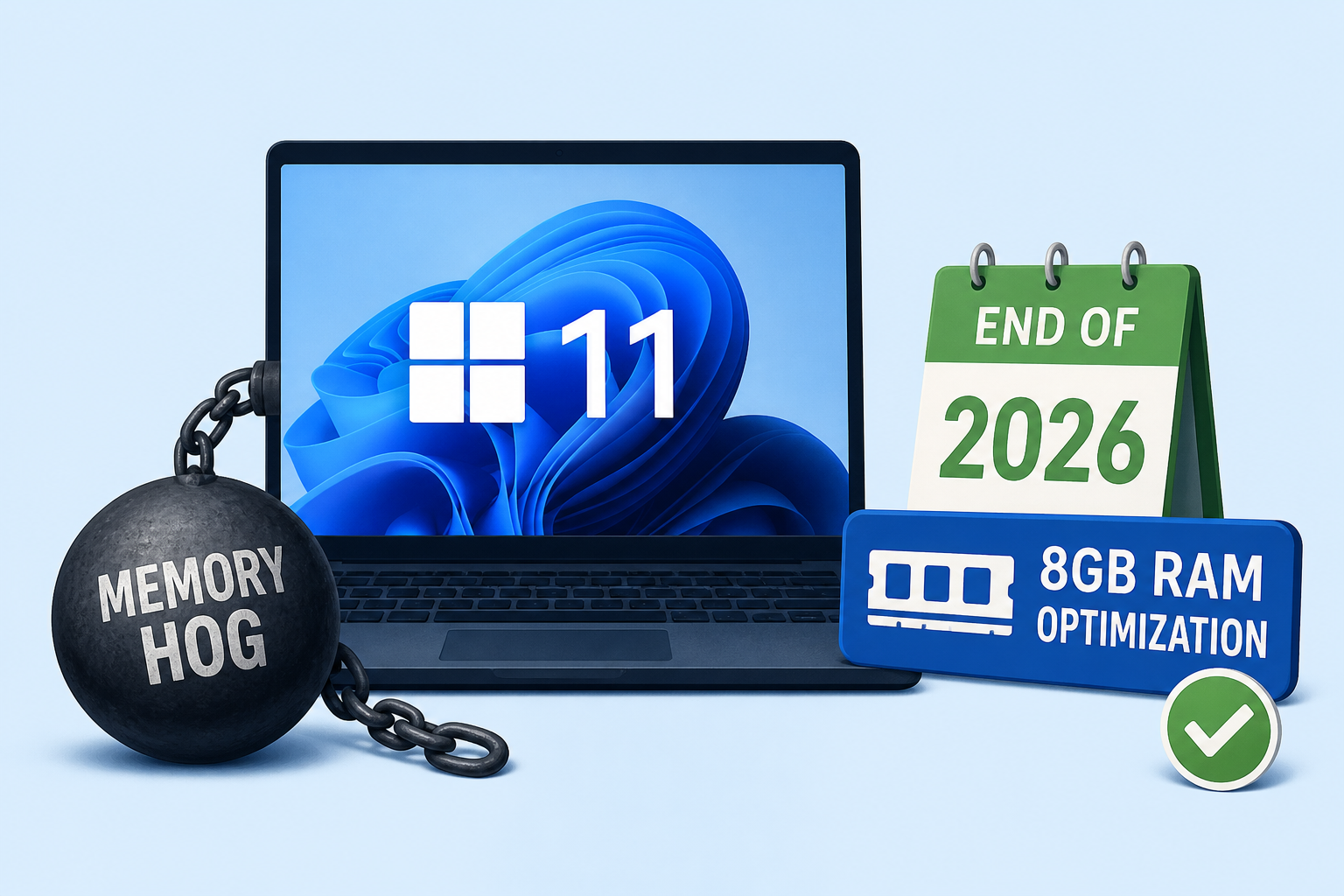 Microsoft confirms Windows 11 is a memory hog, promises 8GB RAM PC optimization by end of 2026
