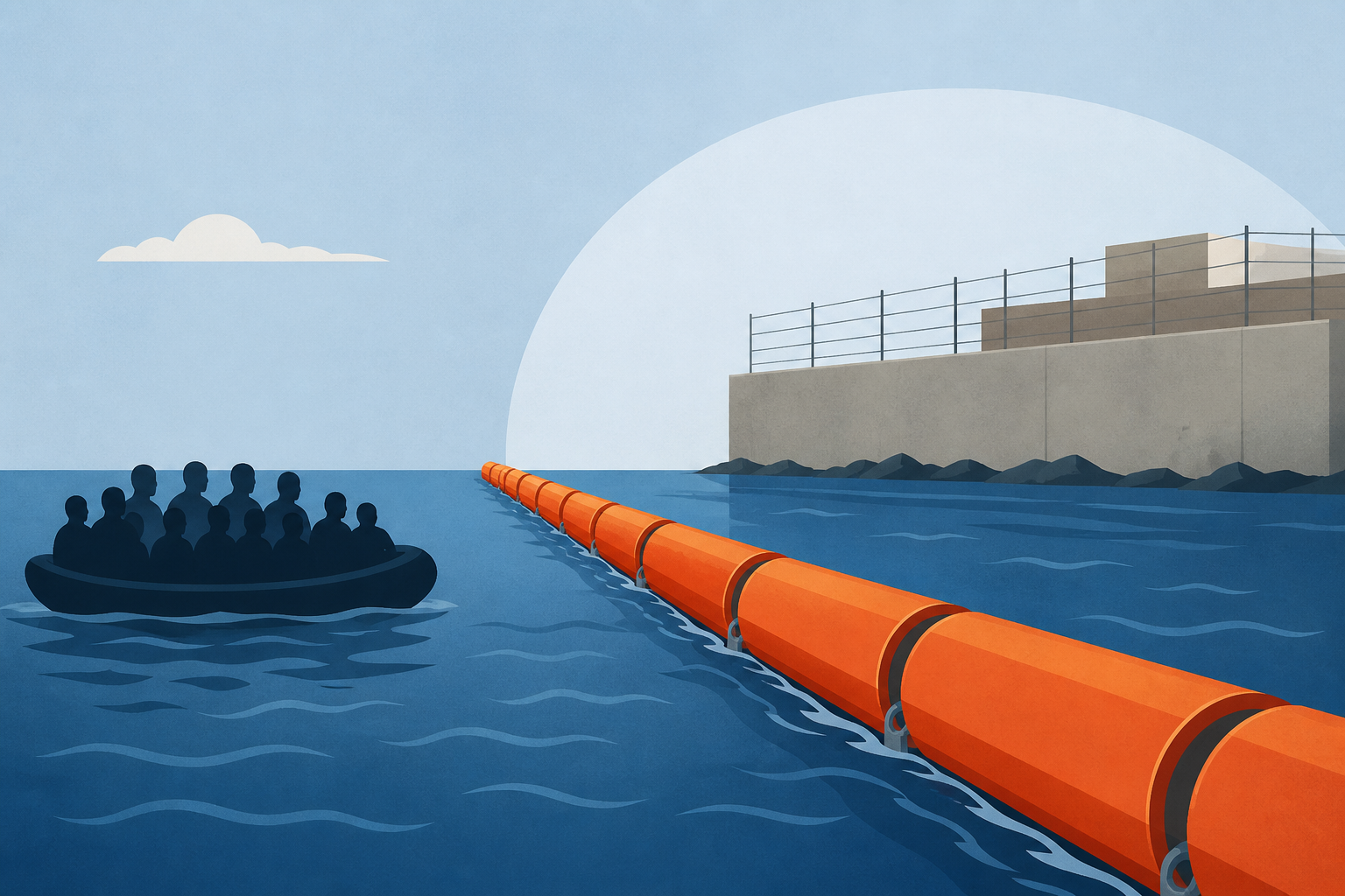 Spain Installs Floating Barrier in Ceuta After Influx of Migrants